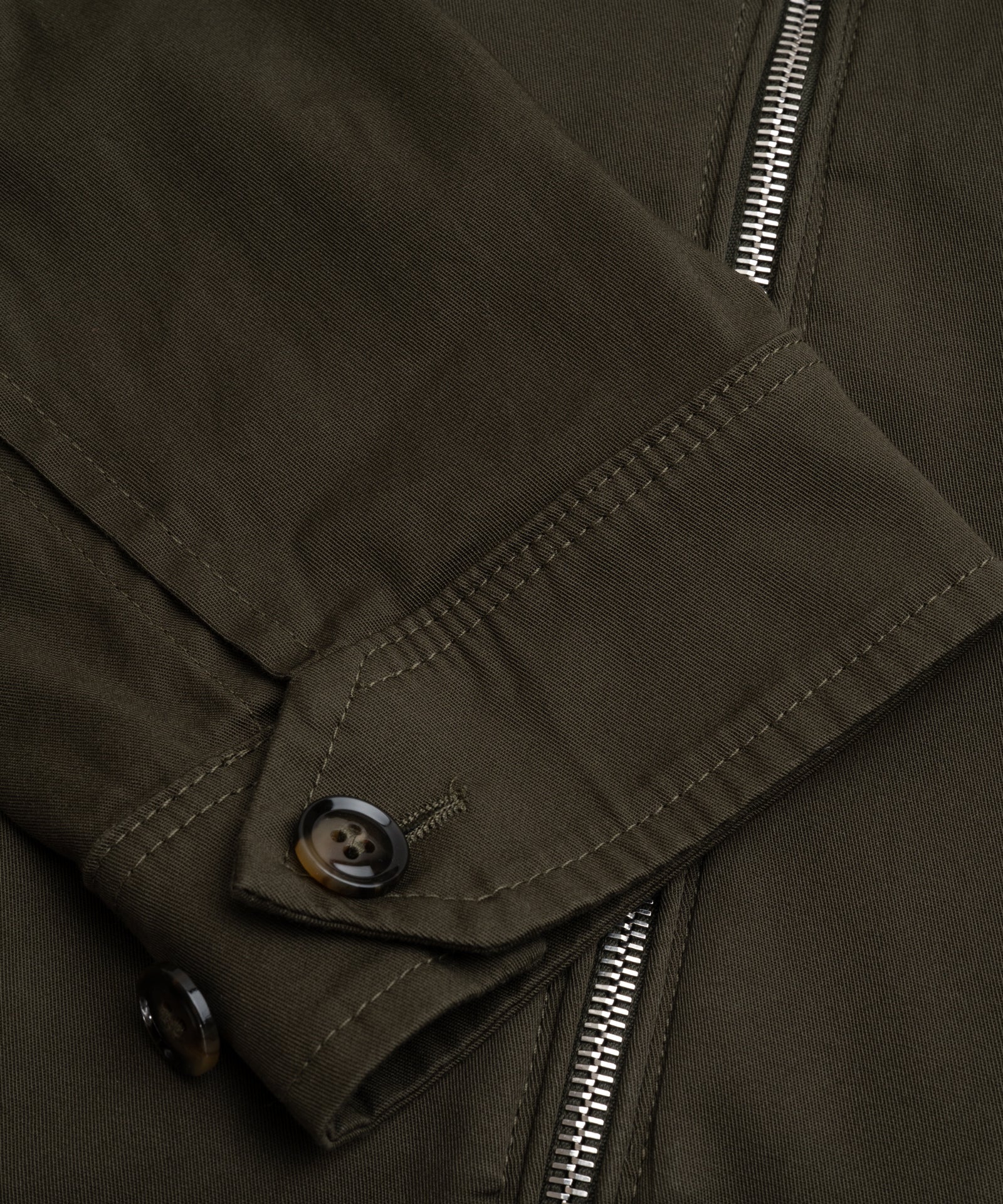 Bomberjack fine cotton gabardine donkergroen - Image 3