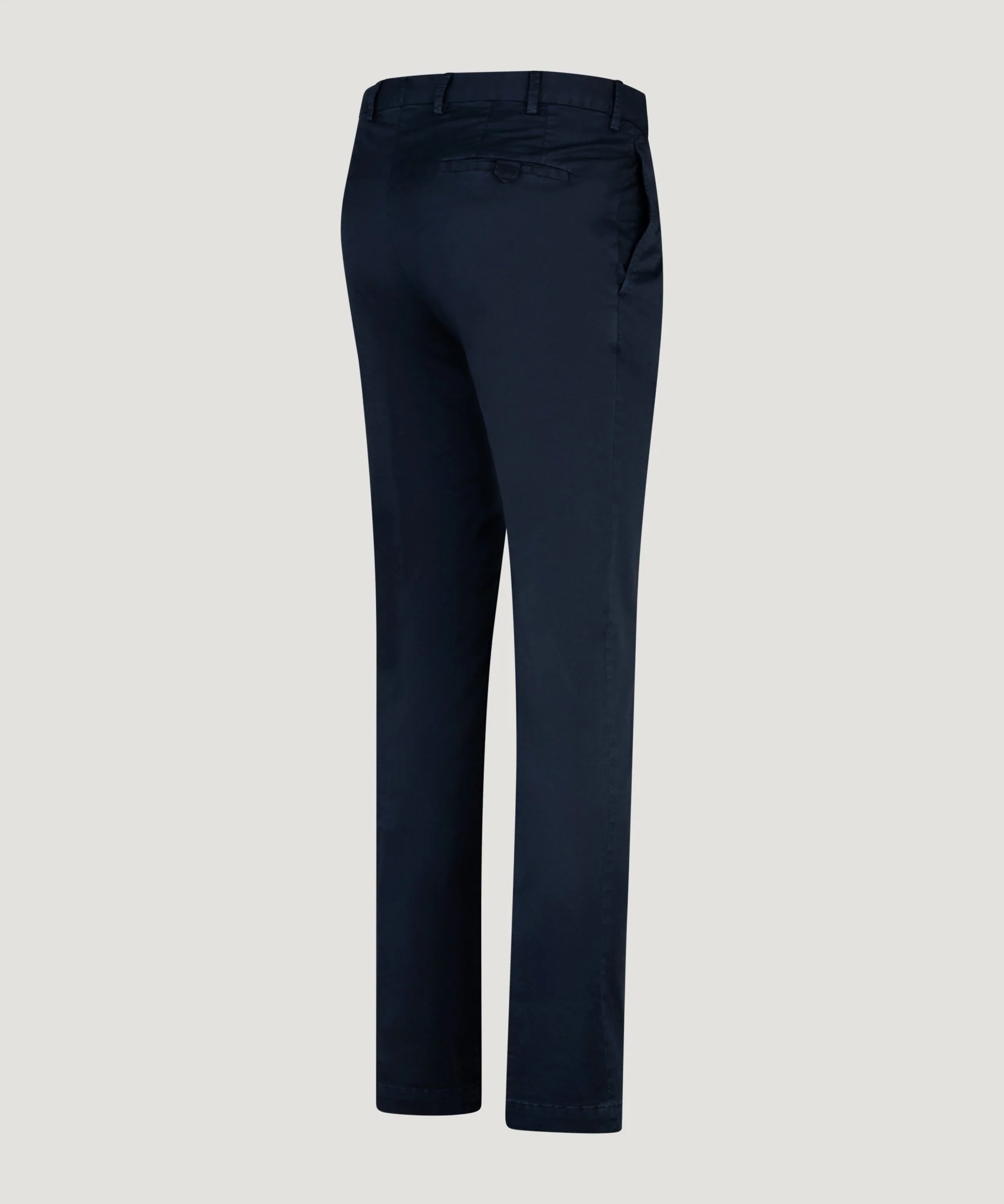 Chino slim 1 pleat katoen stretch donkerblauw - Image 2