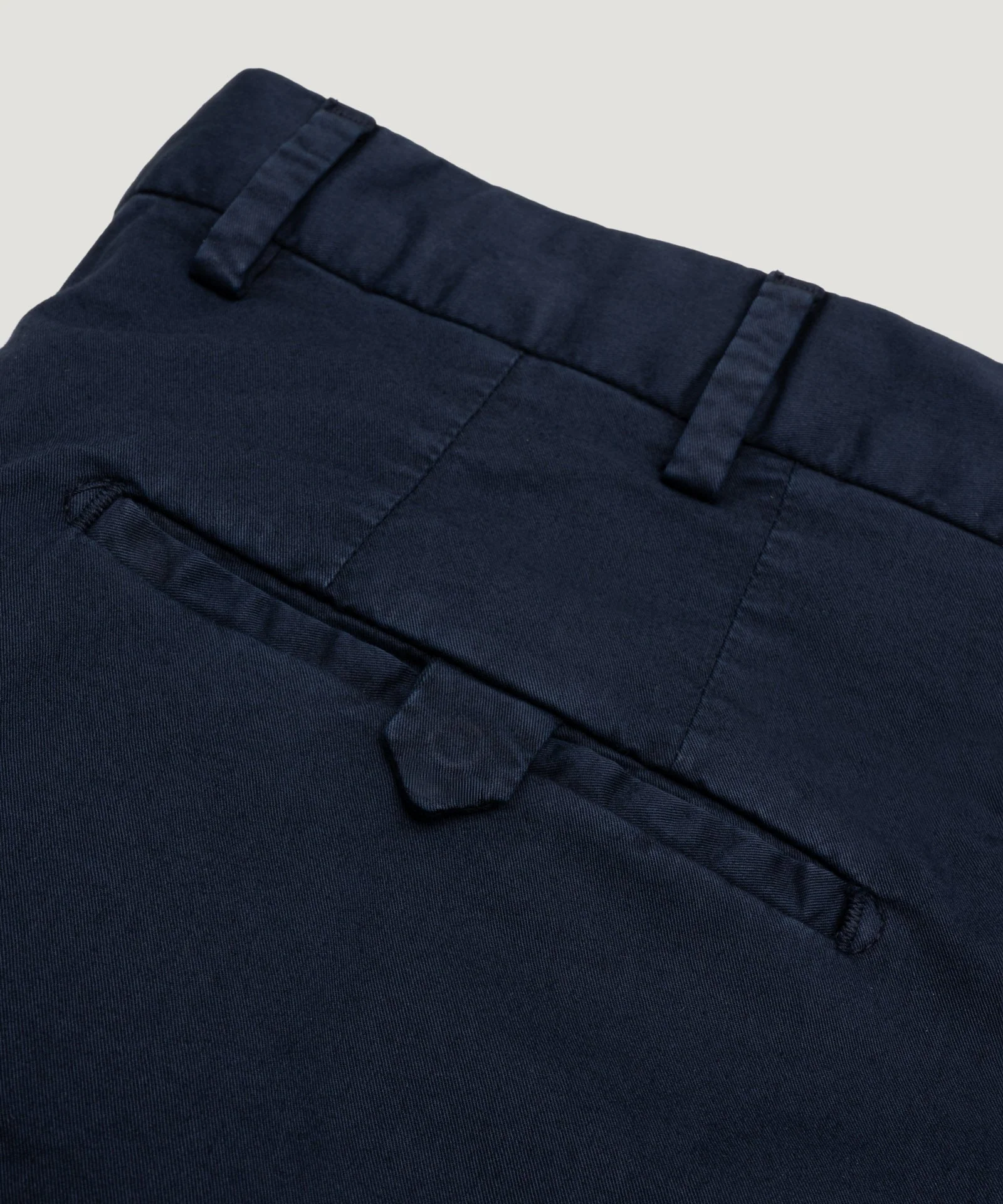 Chino slim 1 pleat katoen stretch donkerblauw - Image 4