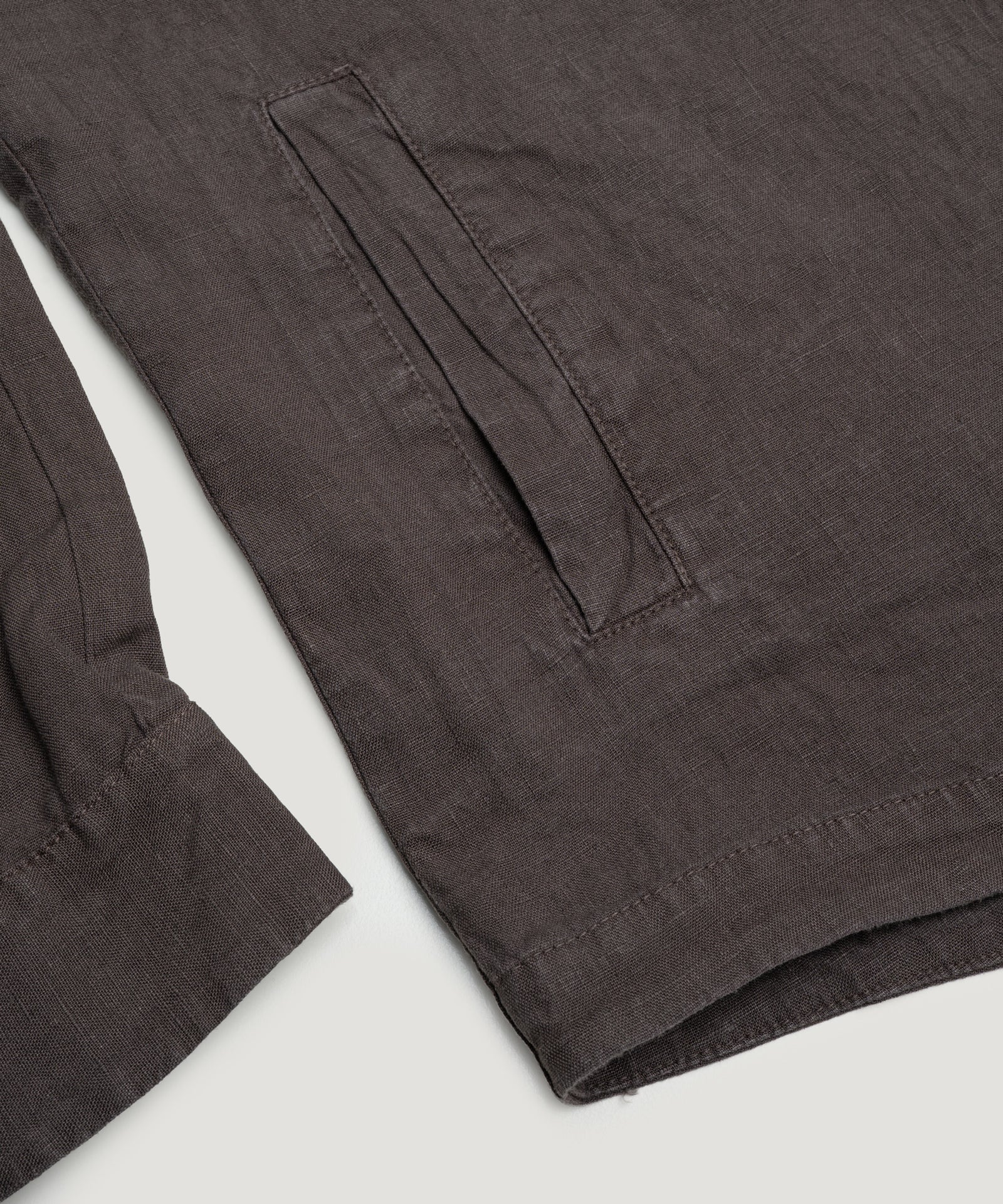 Coimbra overshirt gewassen linnen donkerbruin - Image 5