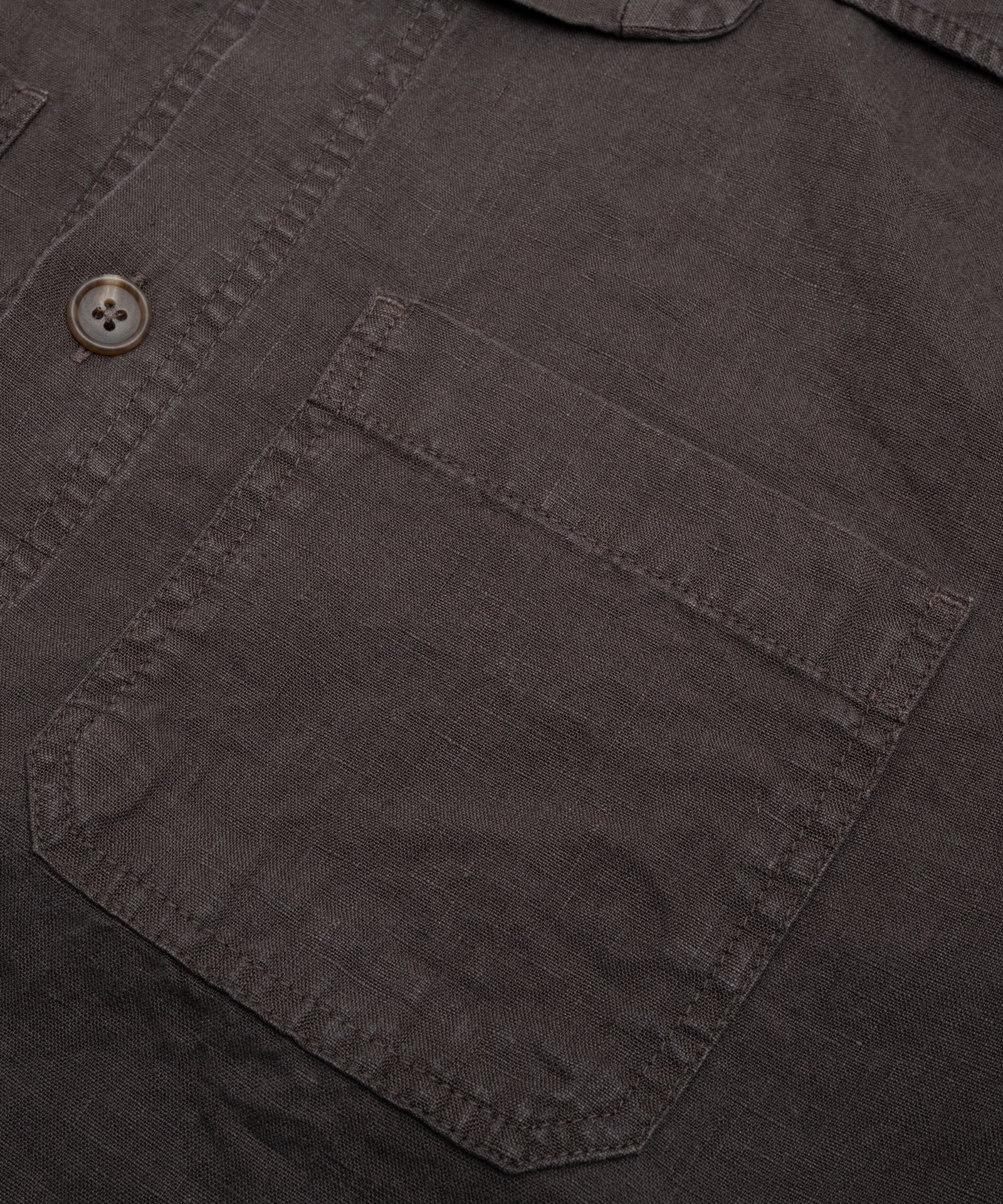 Coimbra overshirt gewassen linnen donkerbruin - Image 6