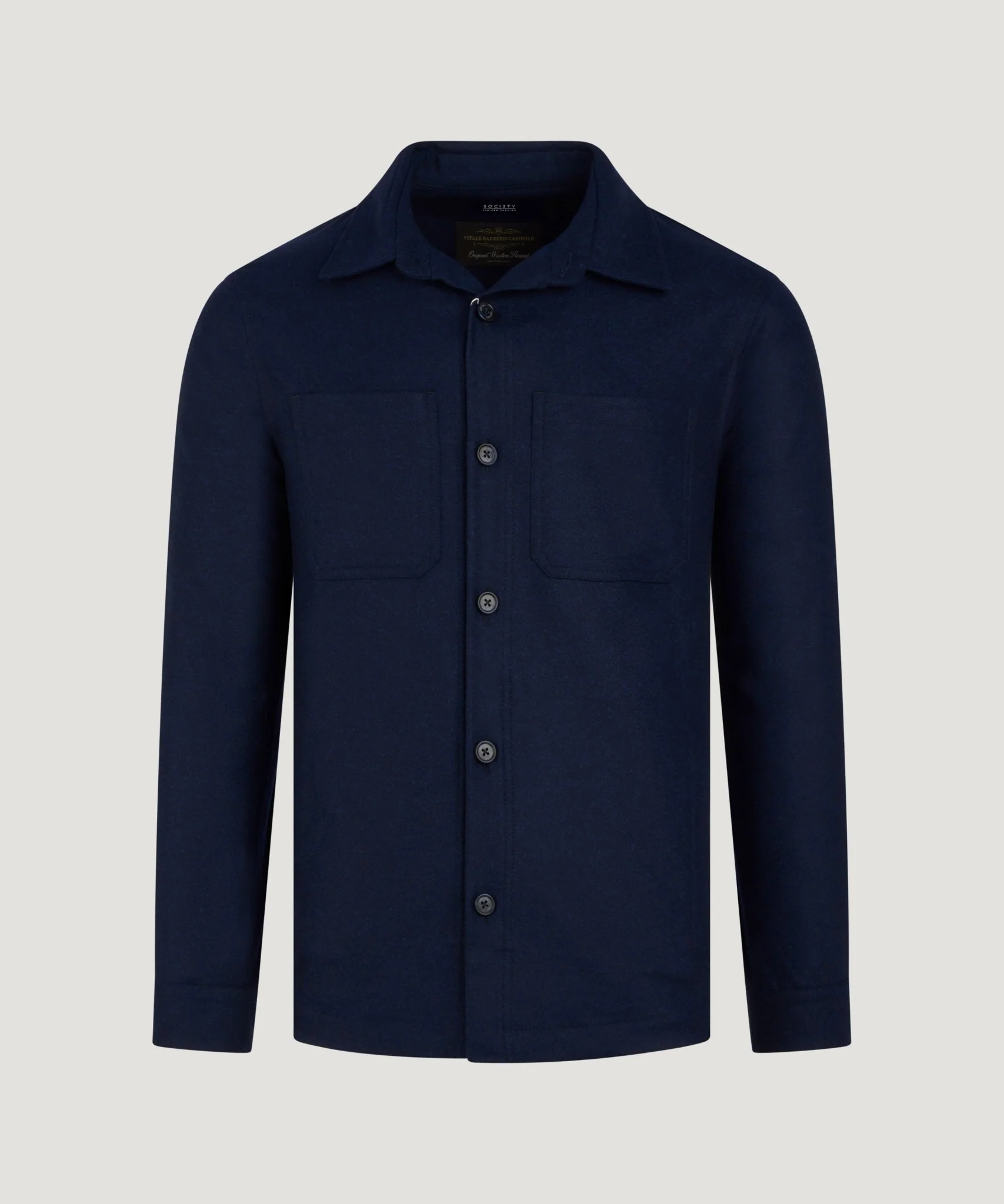Coimbra overshirt wol donkerblauw