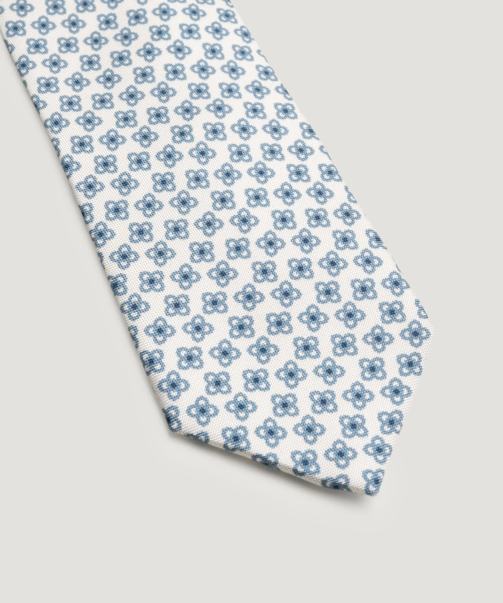 Das zijde/katoen bloemendessin blauw - Image 2