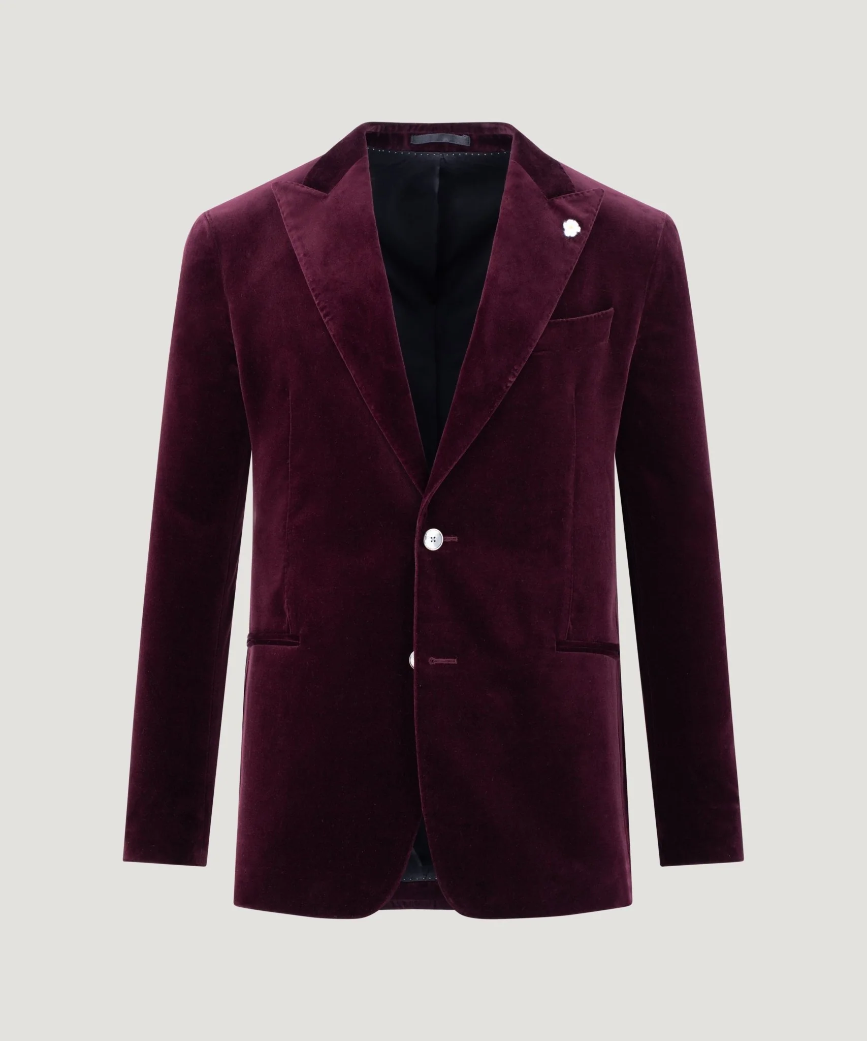 Dinner jacket velvet stretch bordeauxrood