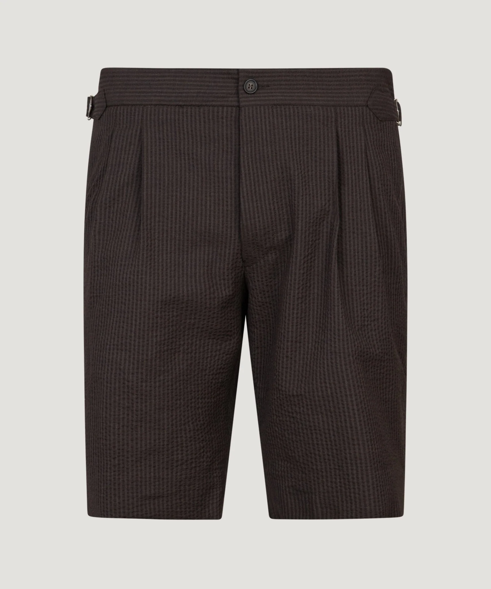 Pak met shorts LIGHTEST seersucker wol/zijde donkerbruin - Image 5