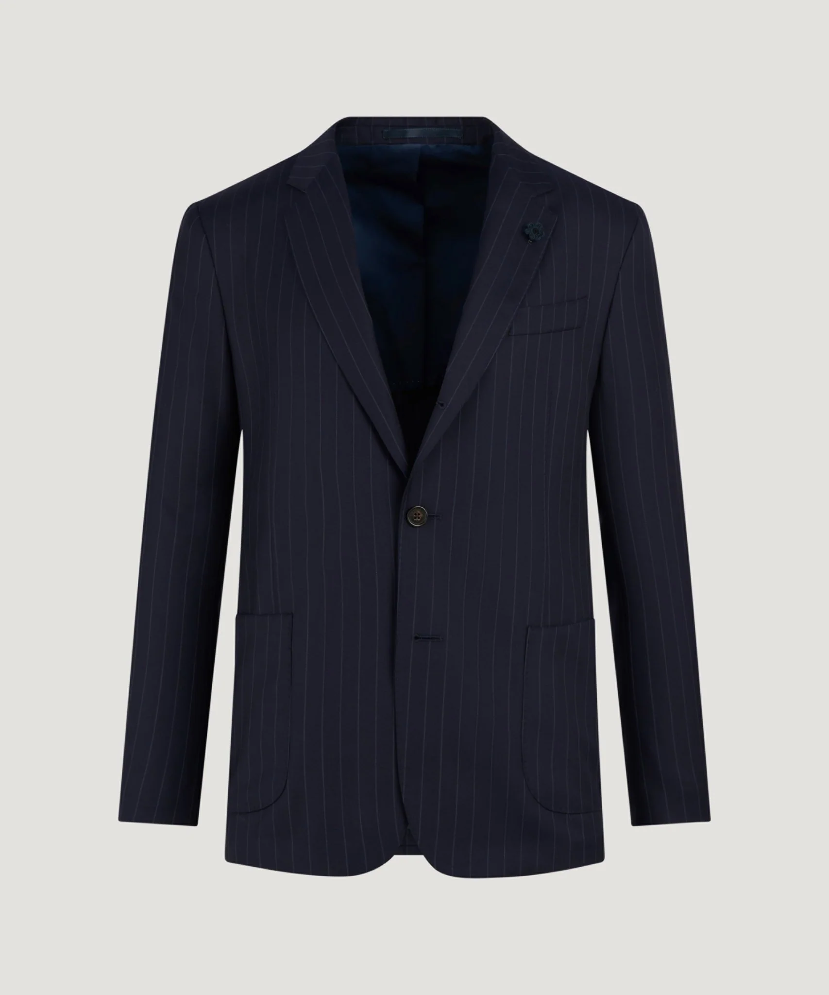 Pak wol blauw gestreept