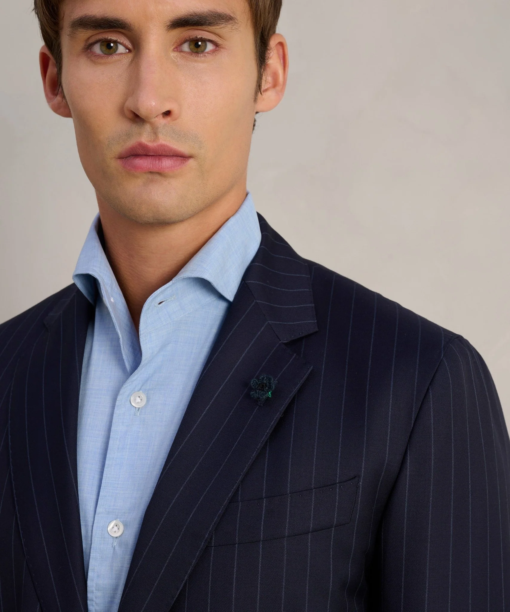 Pak wol blauw gestreept - Image 3