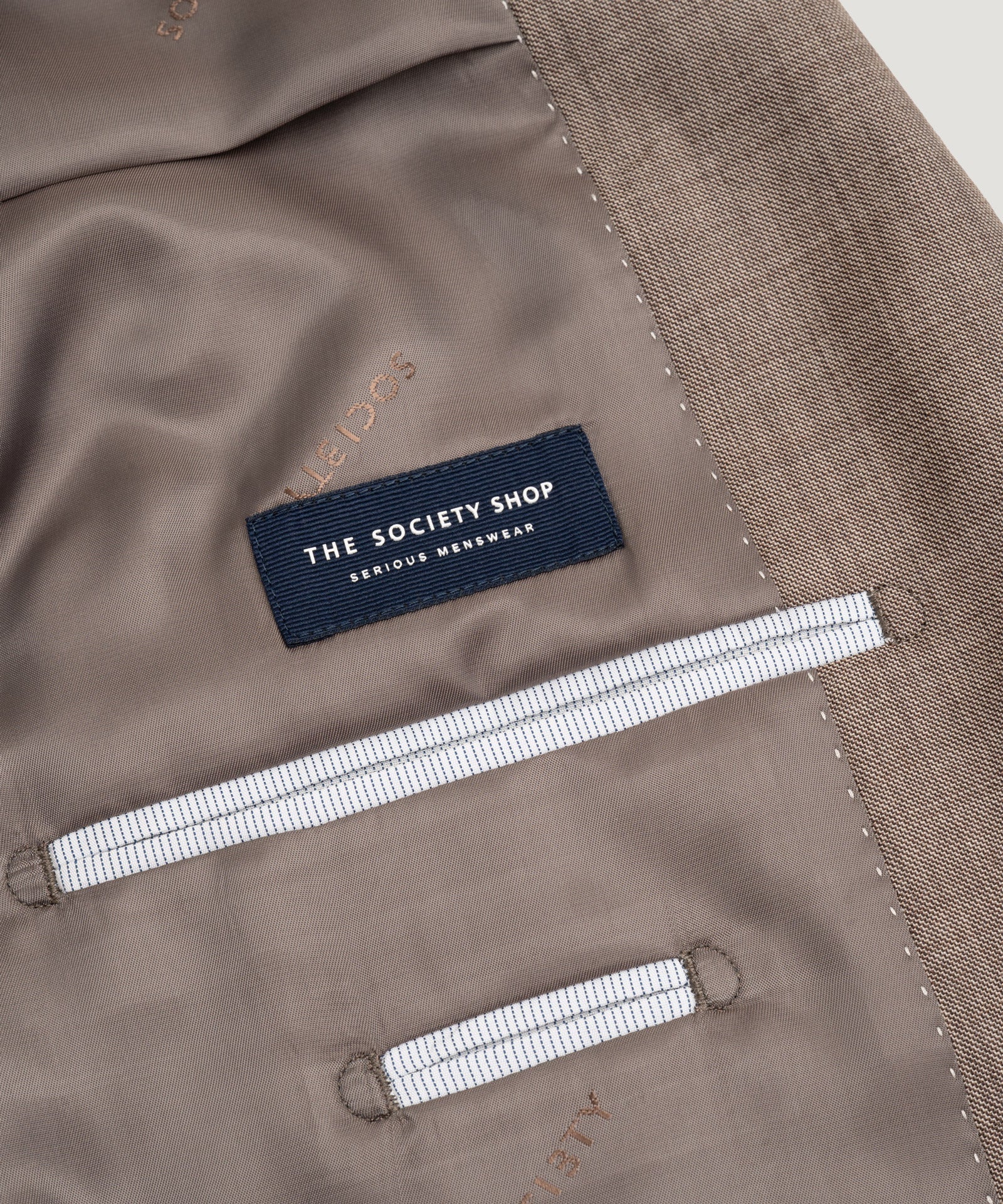Pak wol sharkskin taupe - Image 7