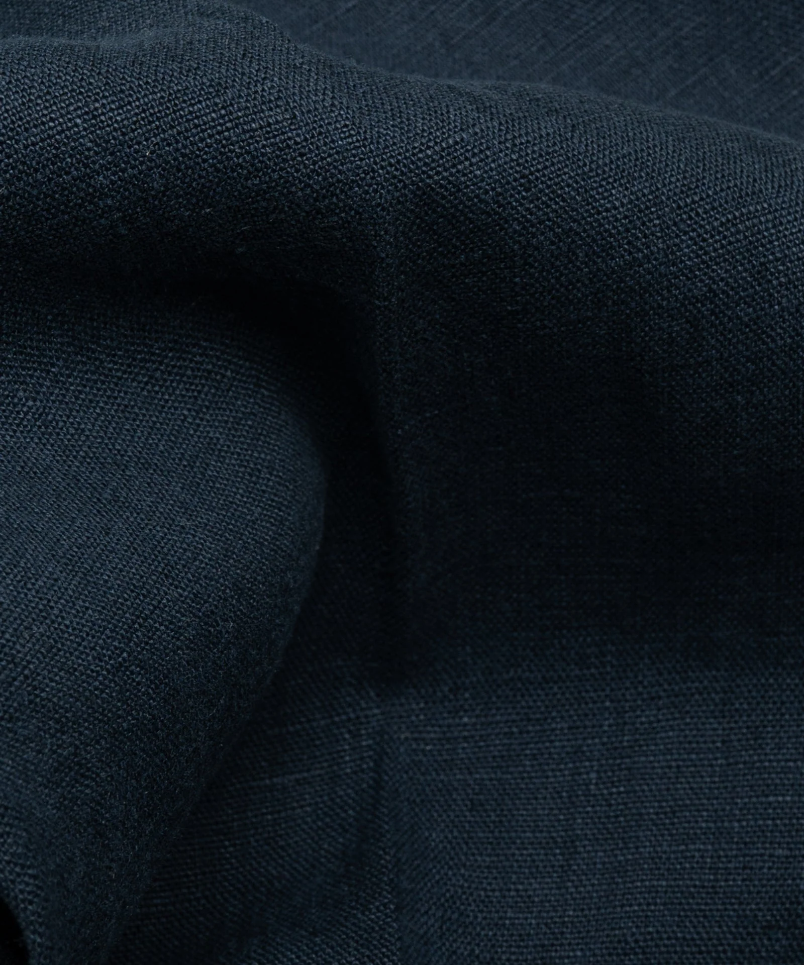 Pantalon gewassen linnen donkerblauw - Image 3