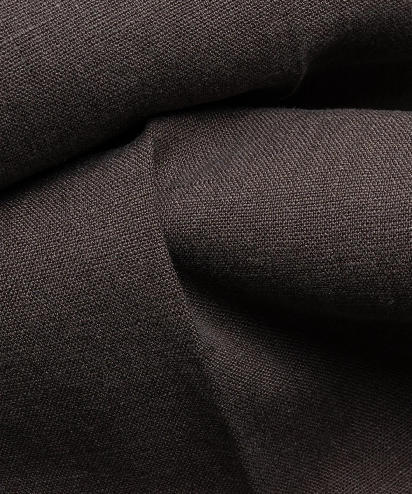 Pantalon gewassen linnen donkerbruin - Image 5