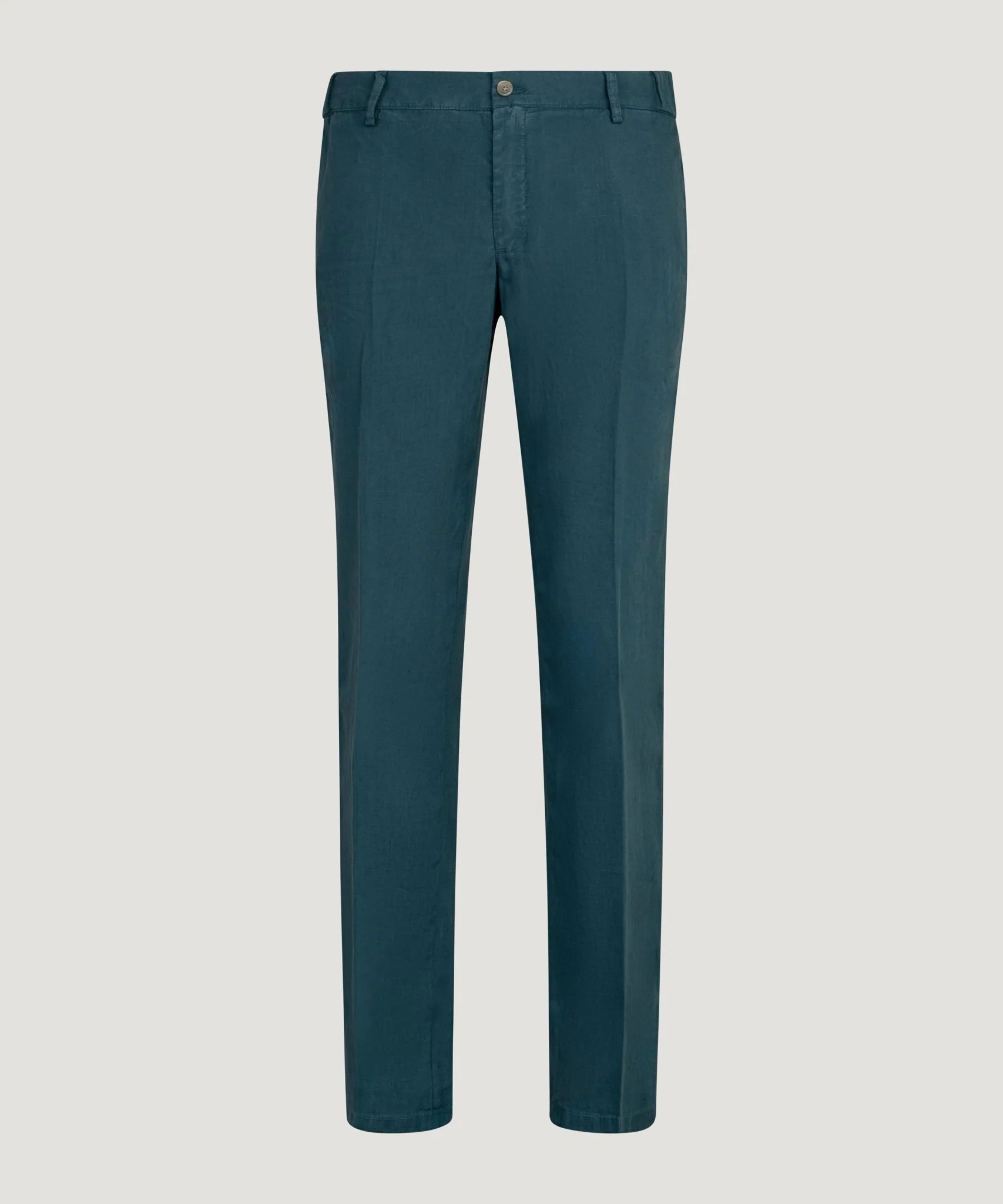 Pantalon gewassen linnen petrol