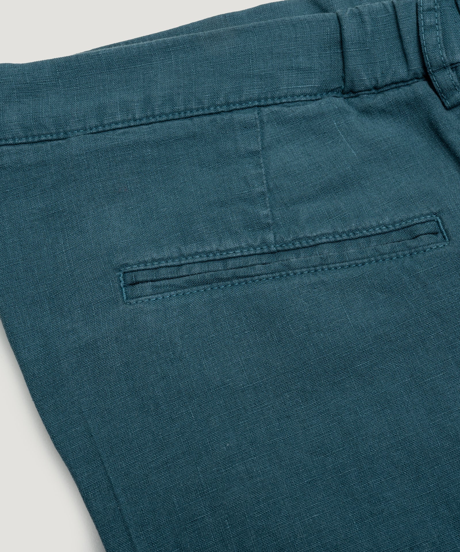 Pantalon gewassen linnen petrol - Image 4