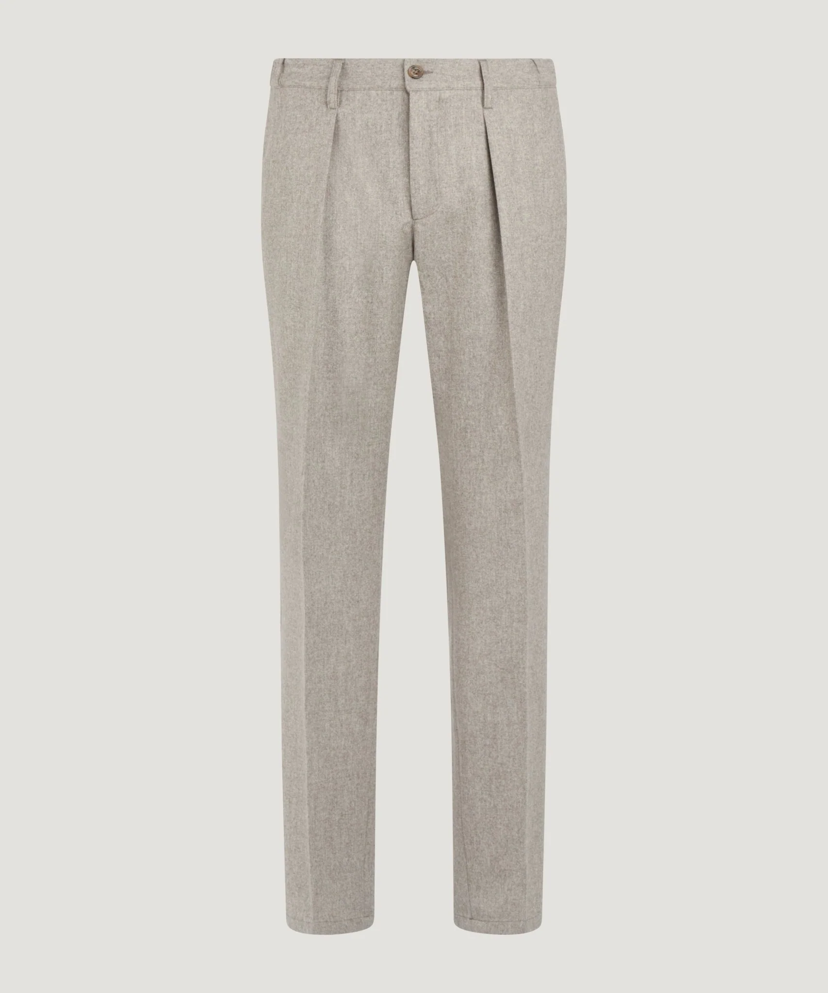 Pleated pantalon wol beige