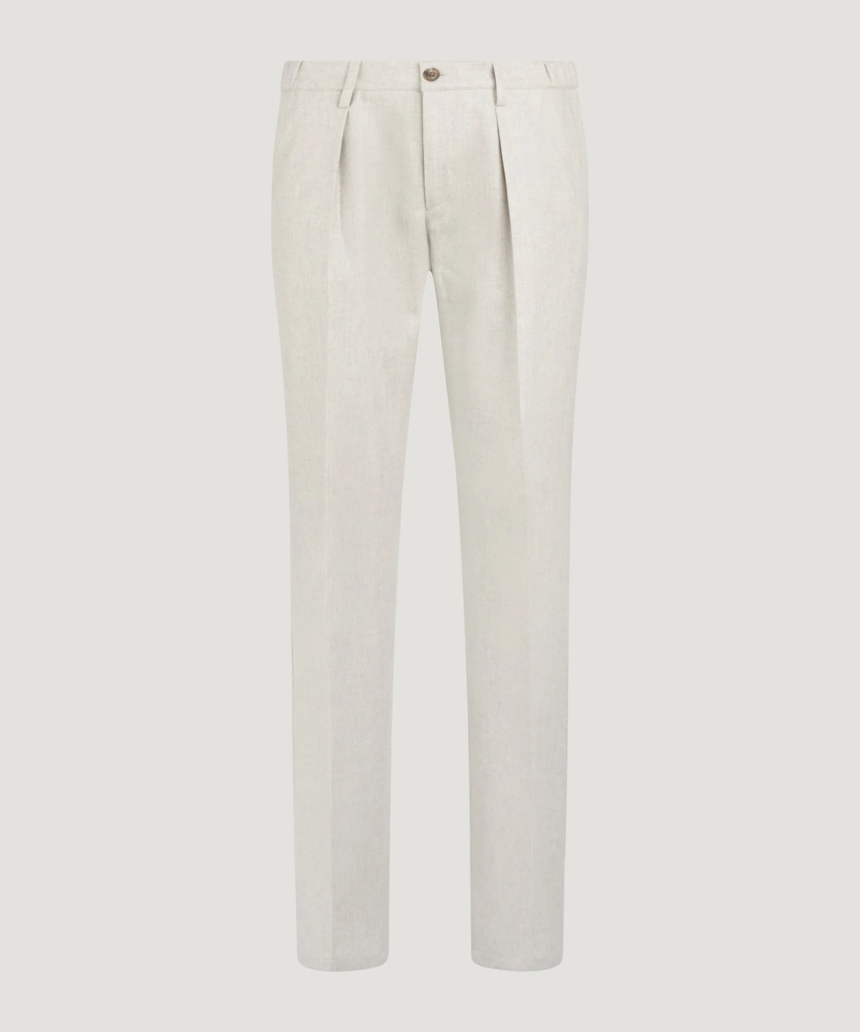 Pleated pantalon wol lichtgrijs