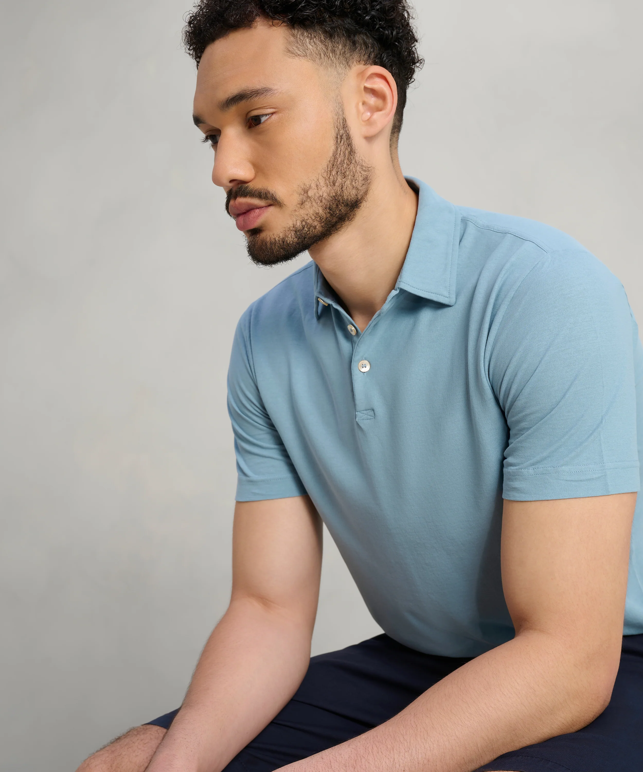 Polo Cool Cotton lichtblauw - Image 3