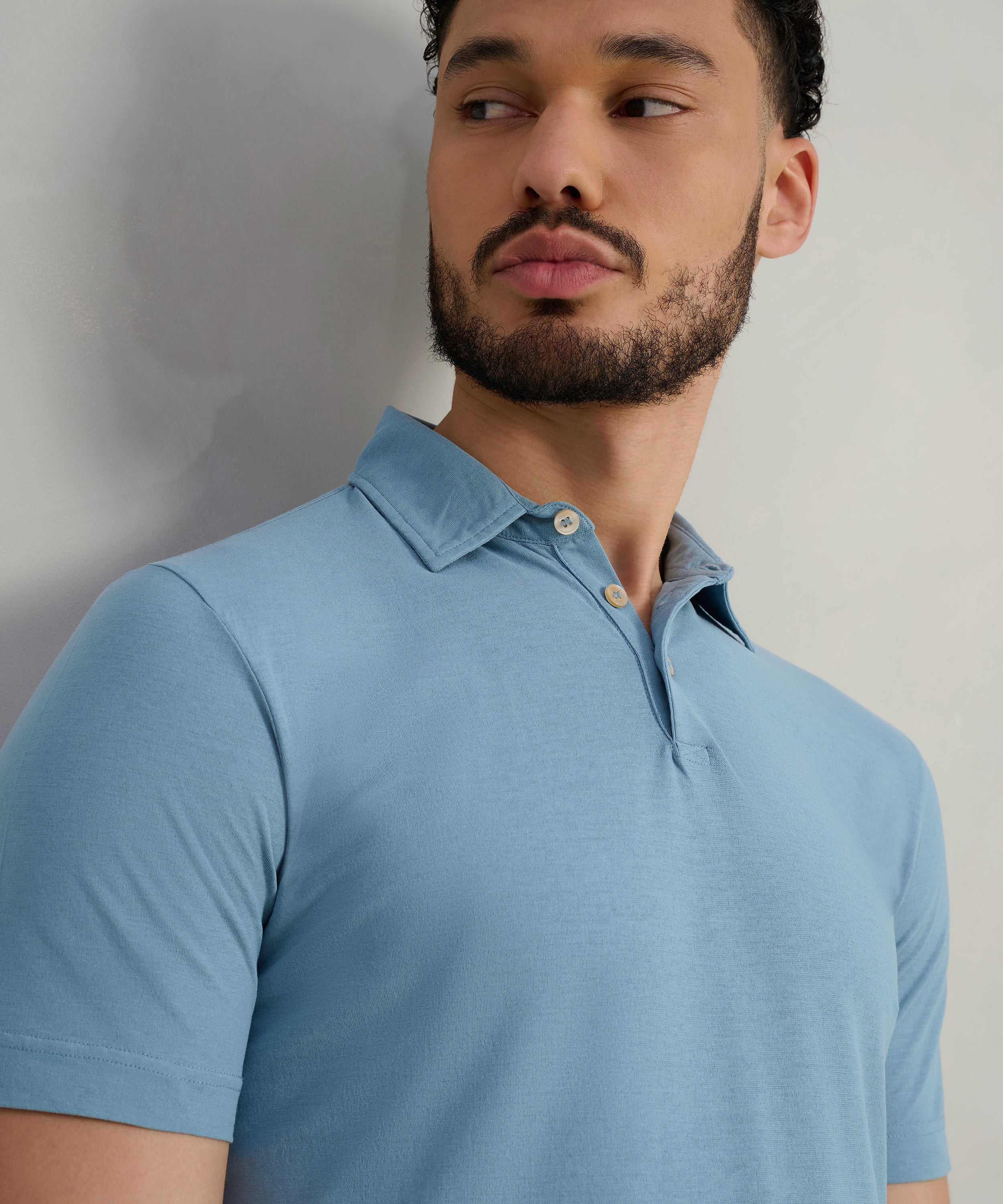 Polo Cool Cotton lichtblauw - Image 4