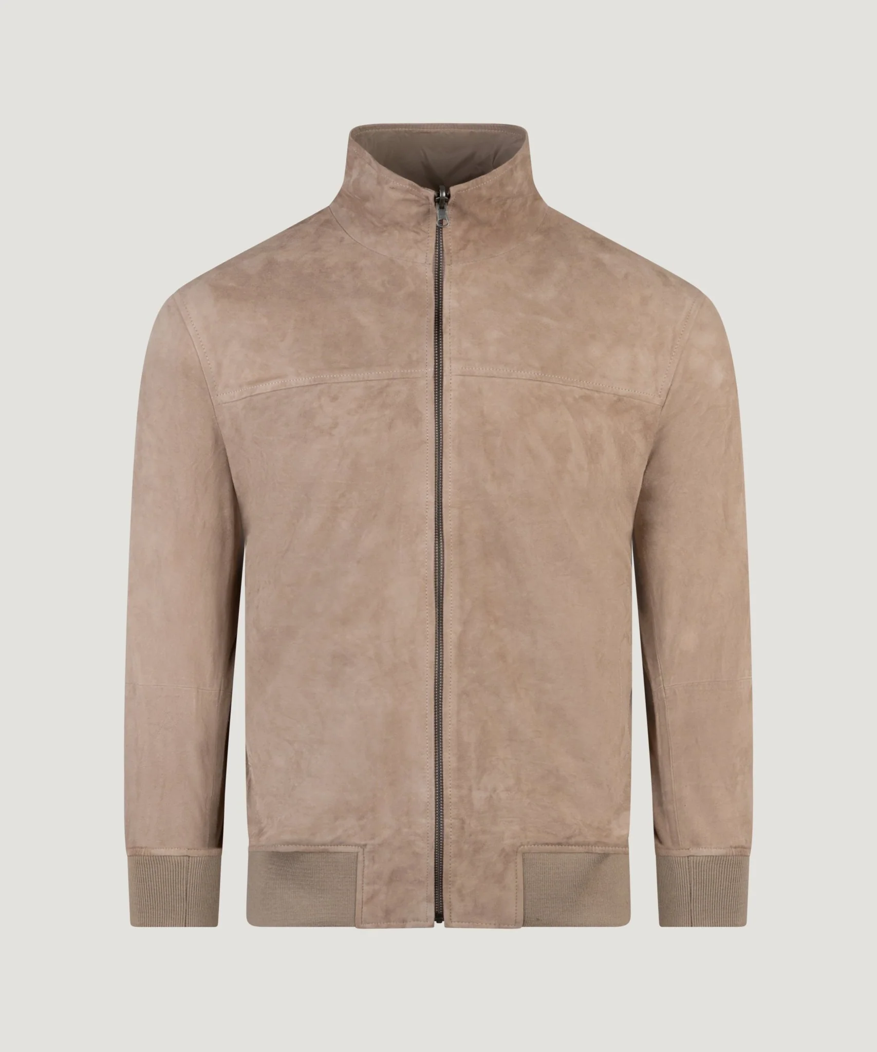 Reversible bomber jacket suède taupe - Image 3