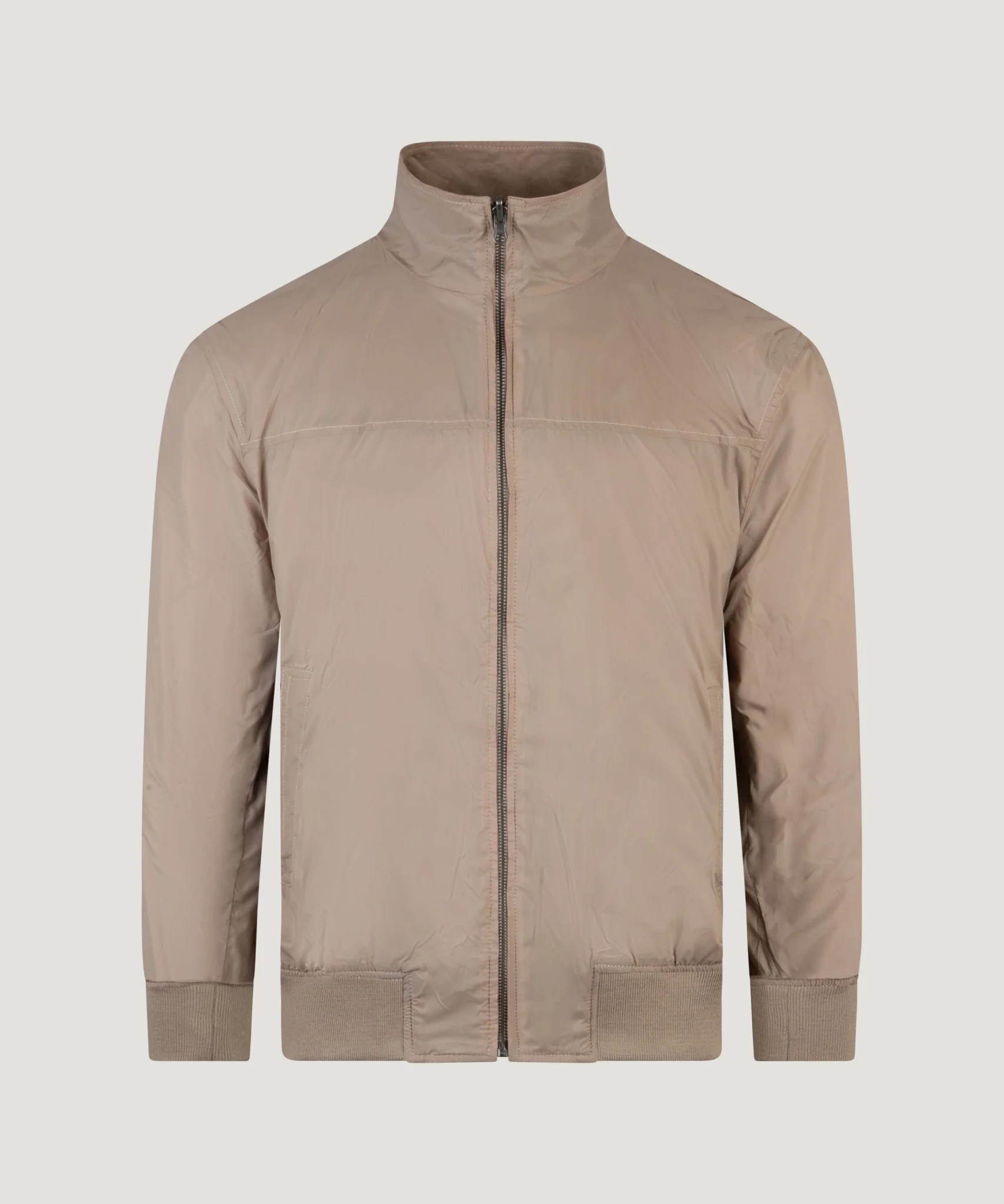 Reversible bomber jacket suède taupe - Image 4