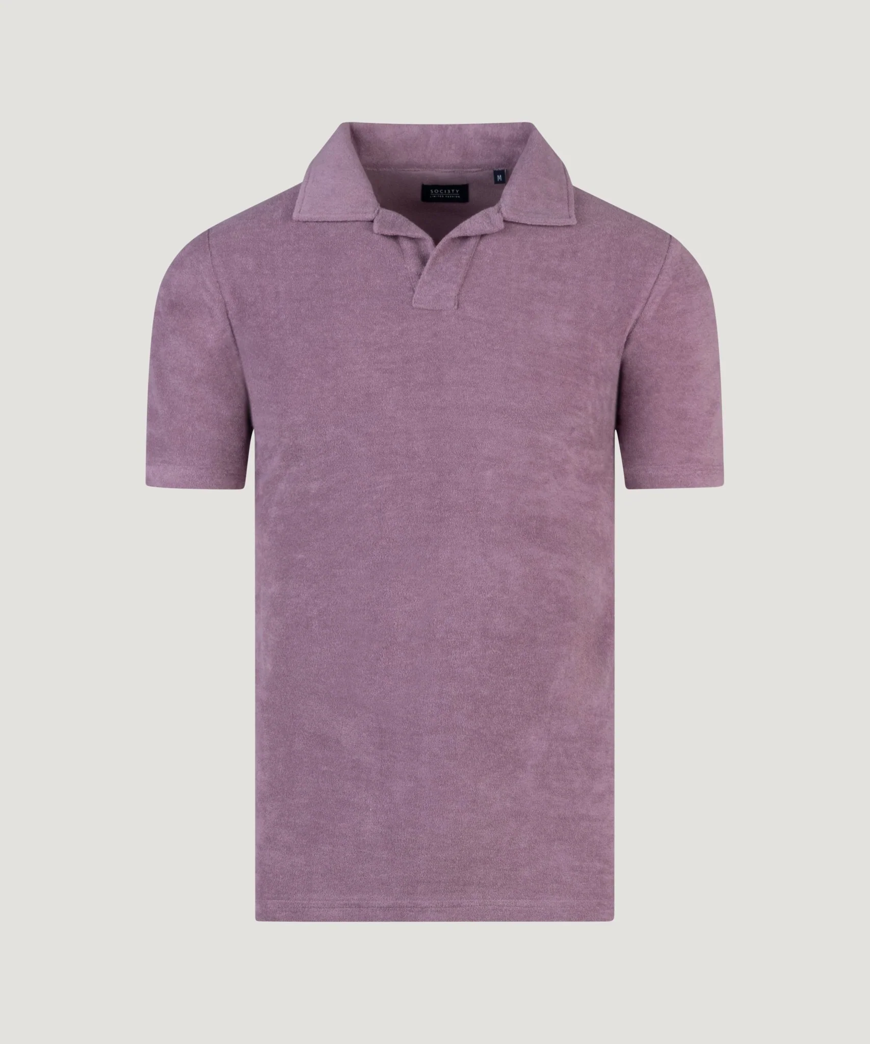 Riva polo katoen French terry mauve