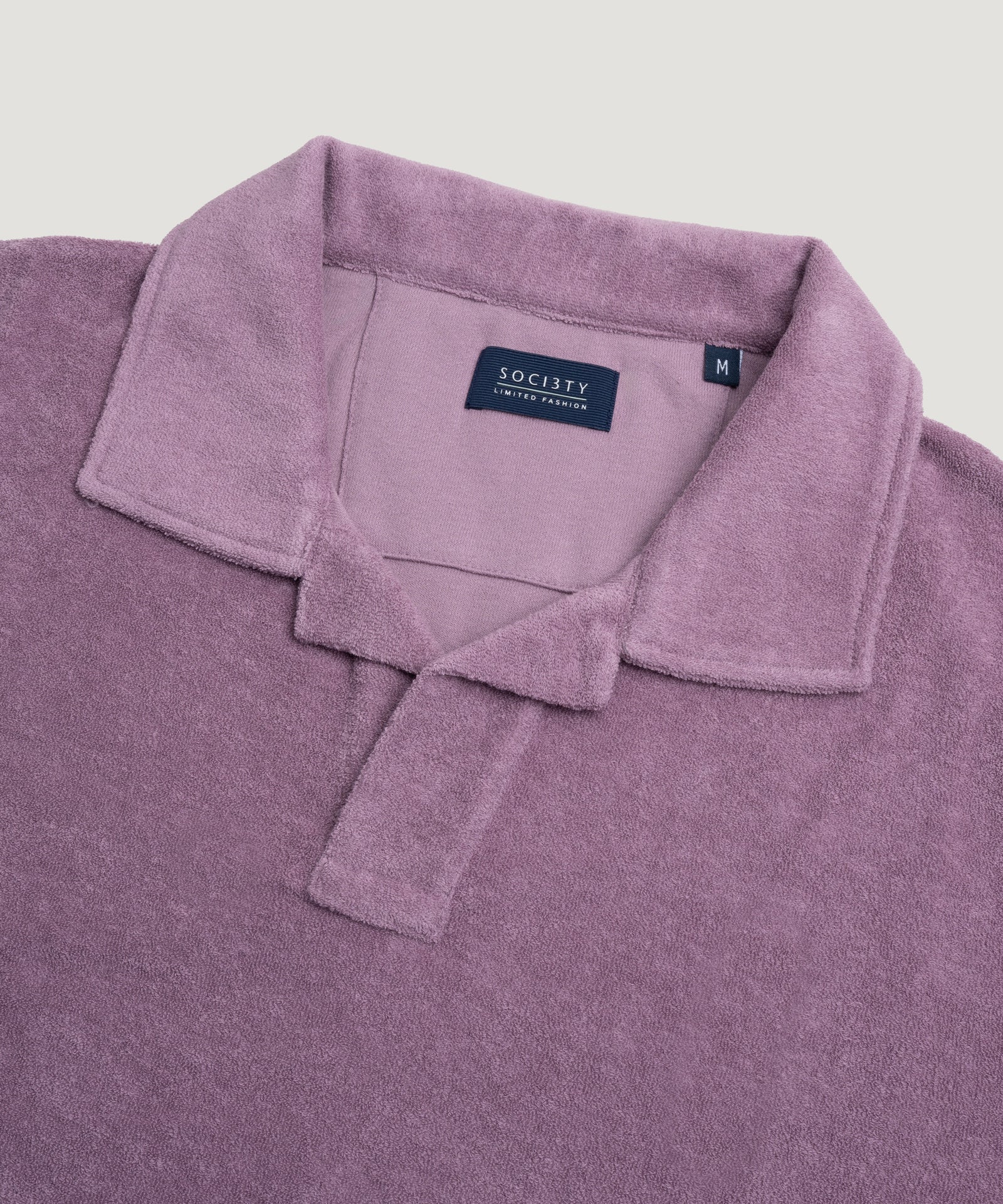 Riva polo katoen French terry mauve - Image 3