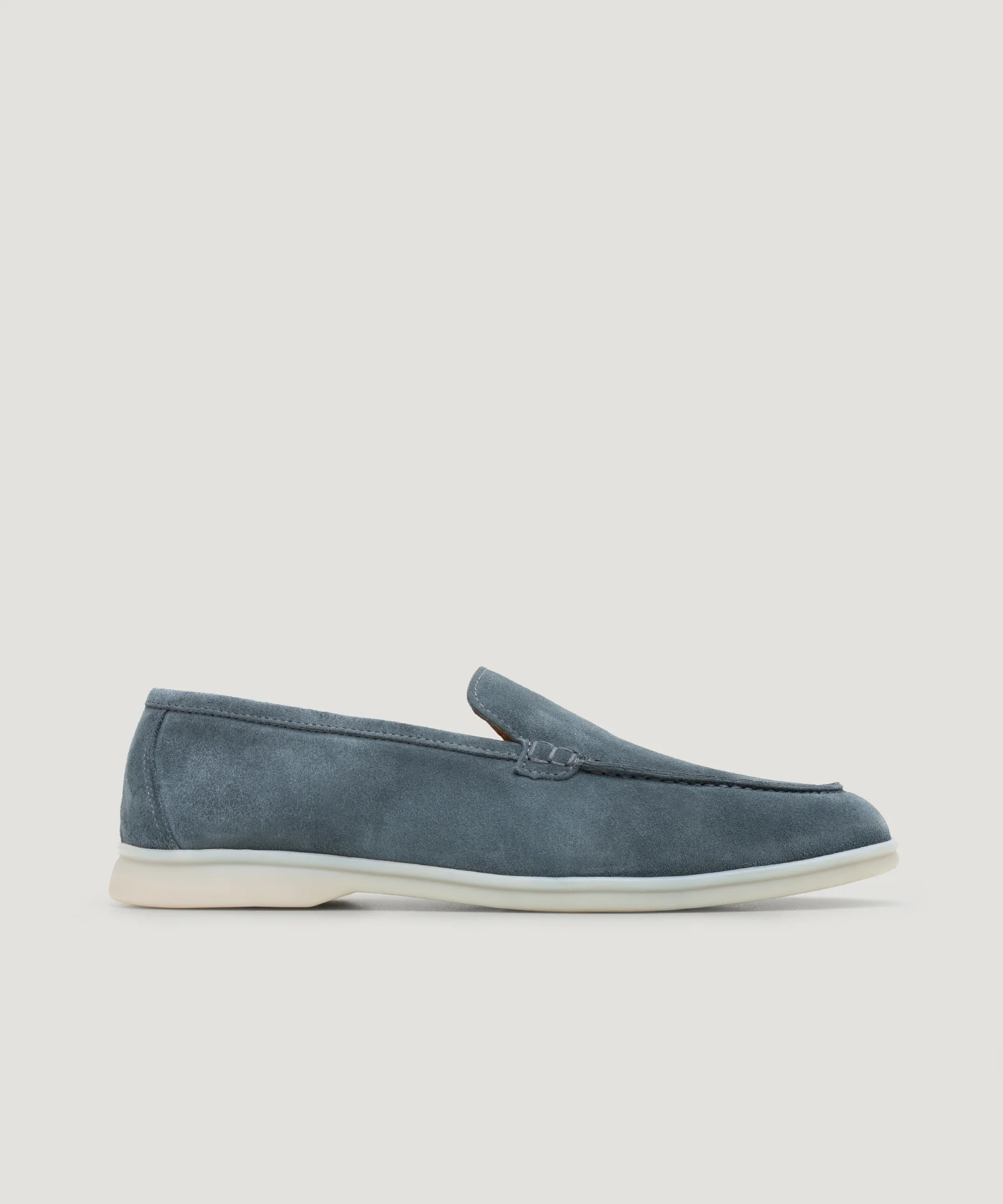 Summer Loafer suède staalblauw