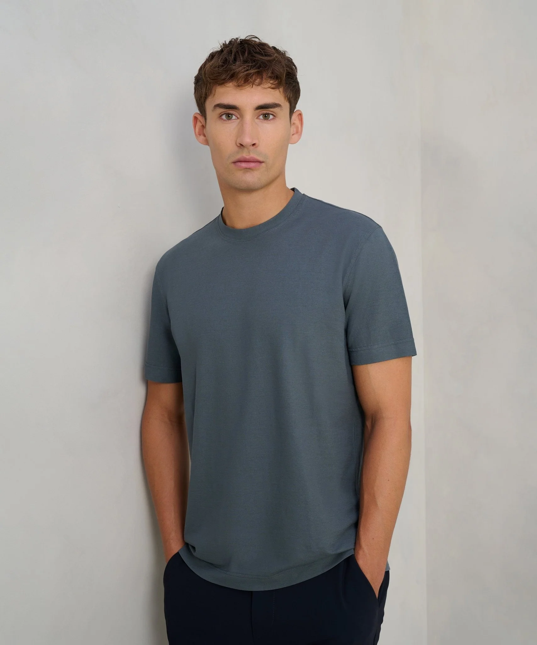 T-shirt Cool Cotton staalblauw - Image 3