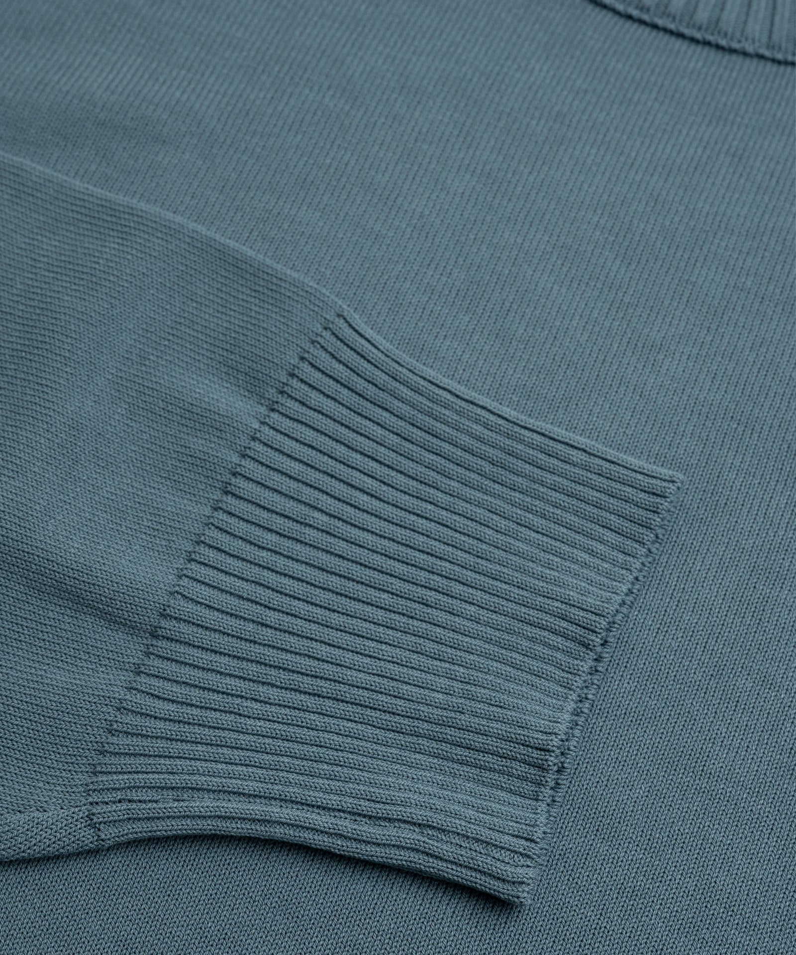 Trui crewneck Cool Cotton garment-dyed blauw - Image 3