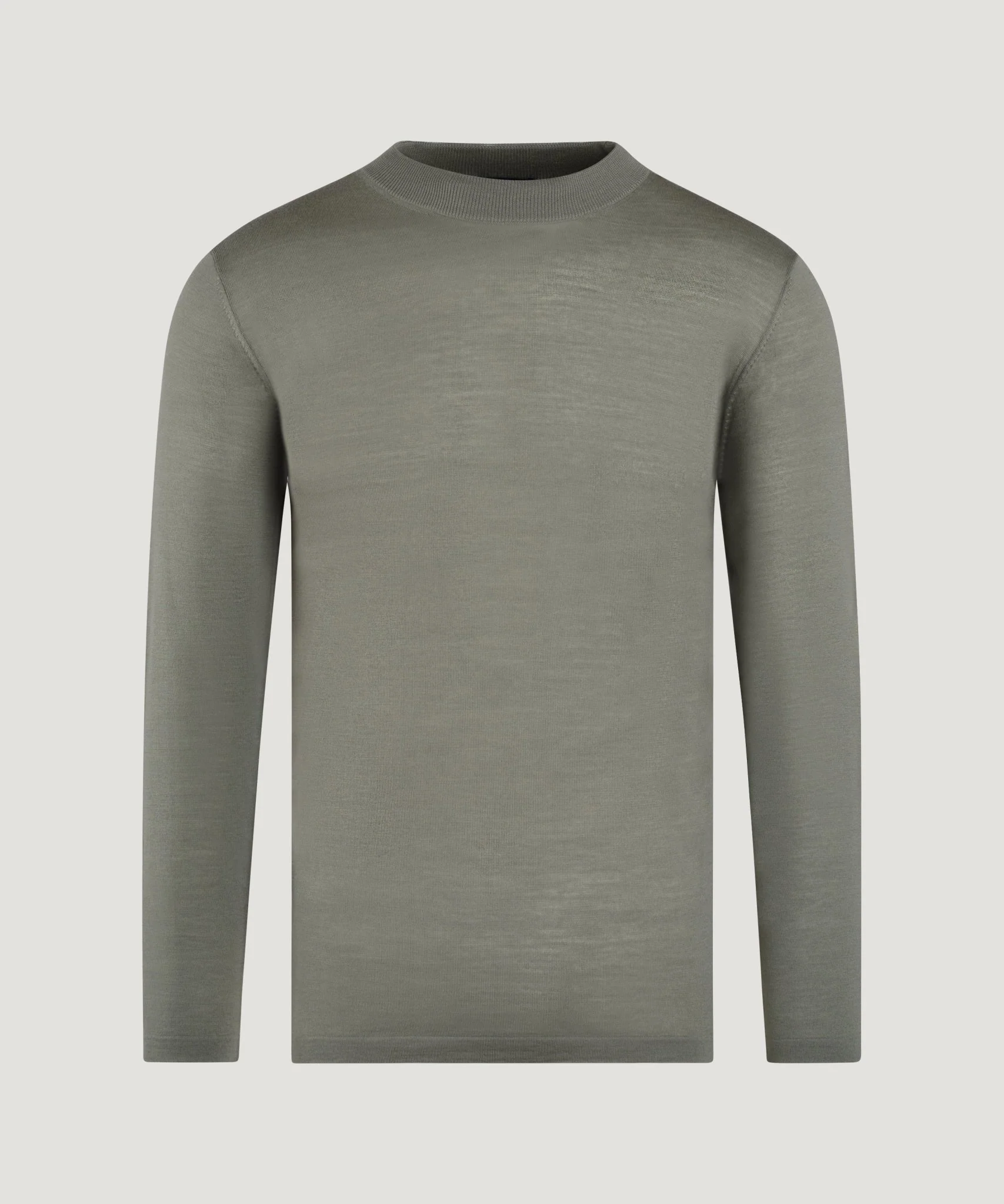 Trui crewneck extra fine merino groen