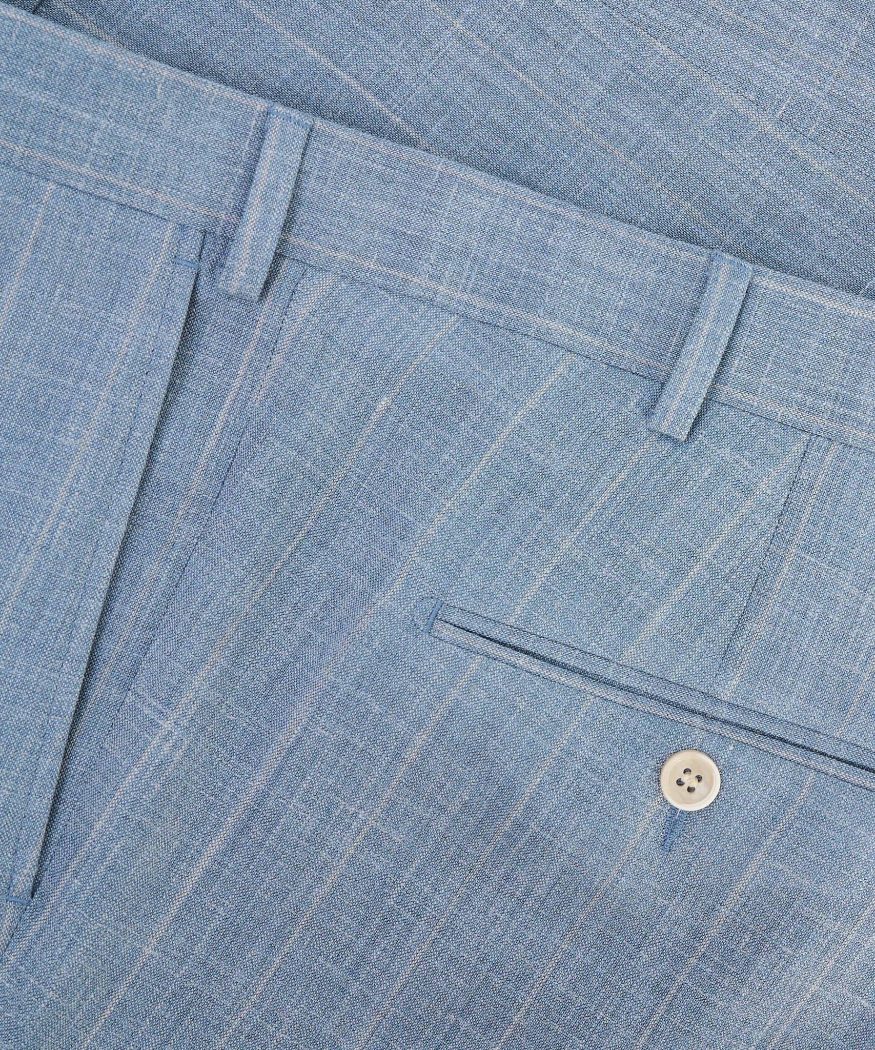 Pak wol/zijde/linnen blauw gestreept (SUMMERTIME by Loro Piana) - Image 10