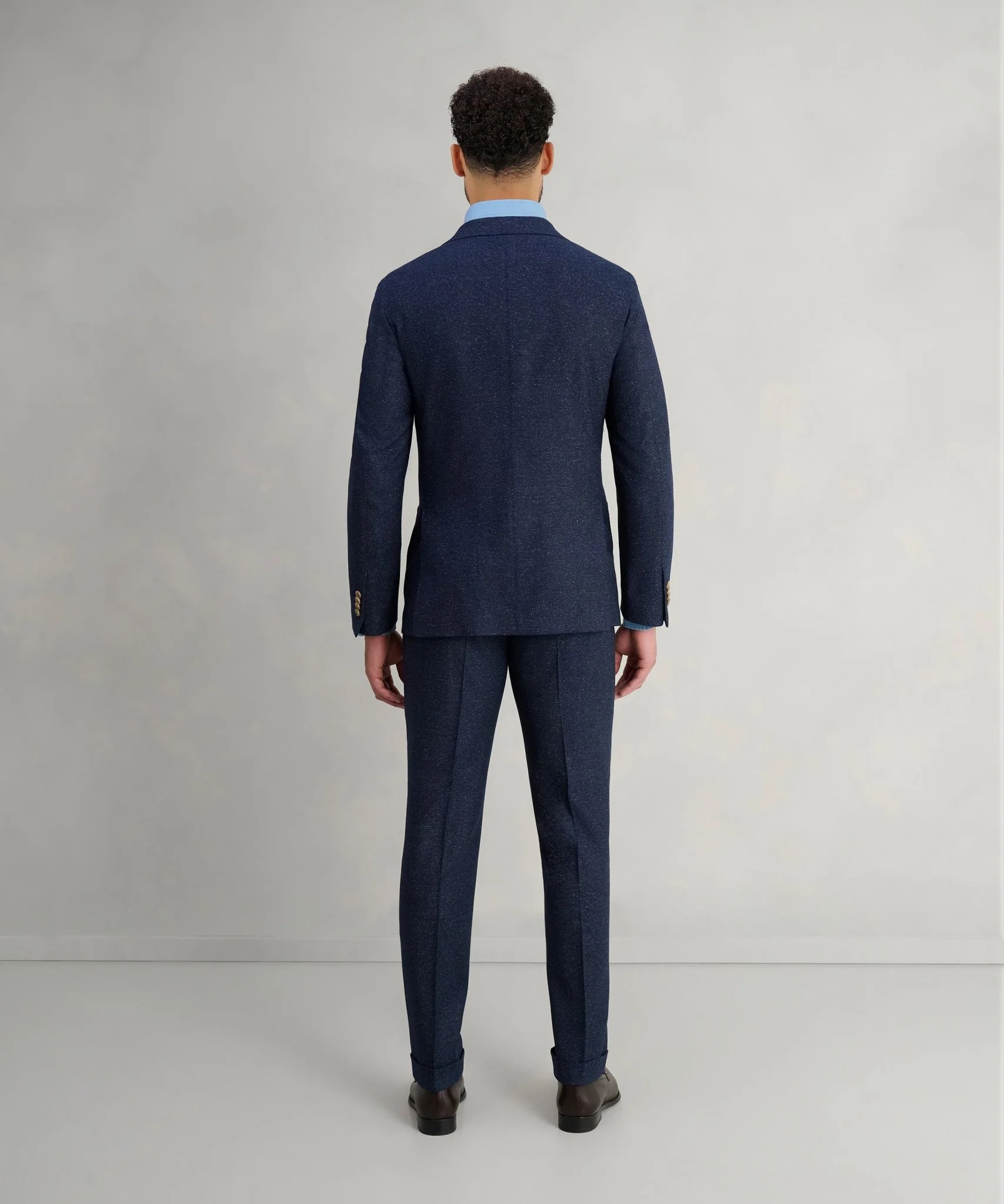 Pak wol/zijde middenblauw (woven by Zignone Active) - Image 5