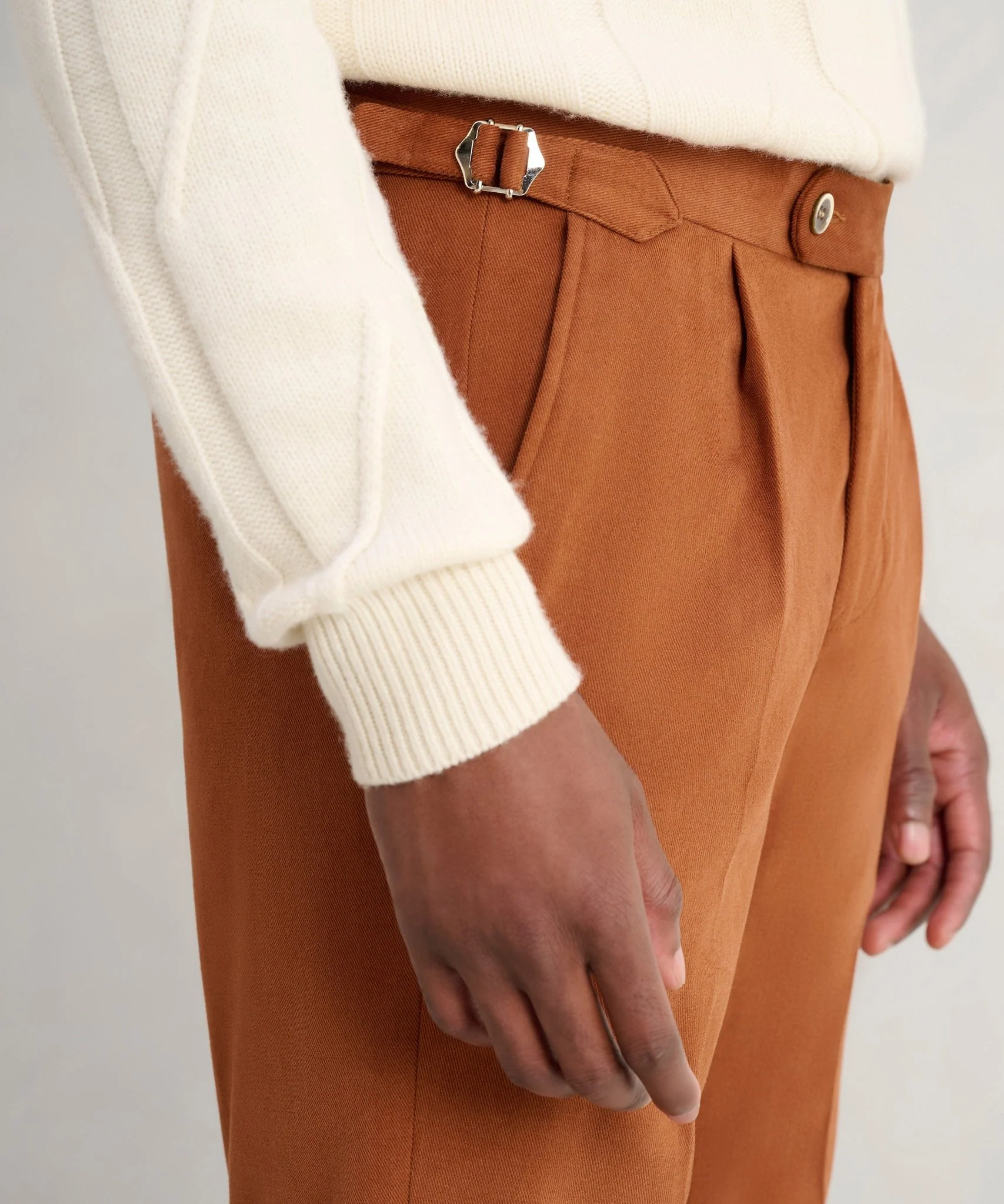 Pantalon Cotton Dream katoen roestbruin (woven by Di Sondrio) - Image 4