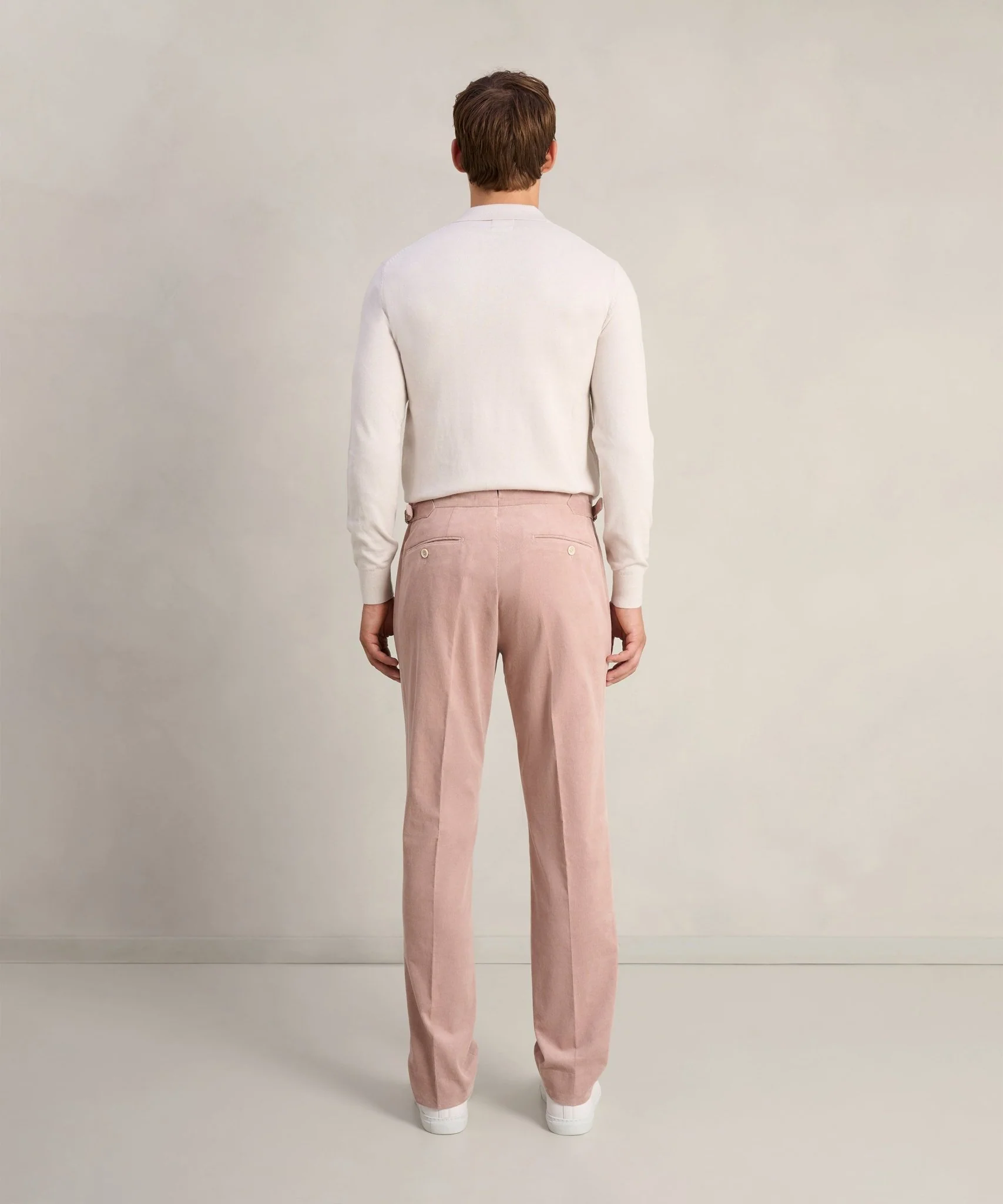 Pantalon katoen corduroy stretch roze - Image 5
