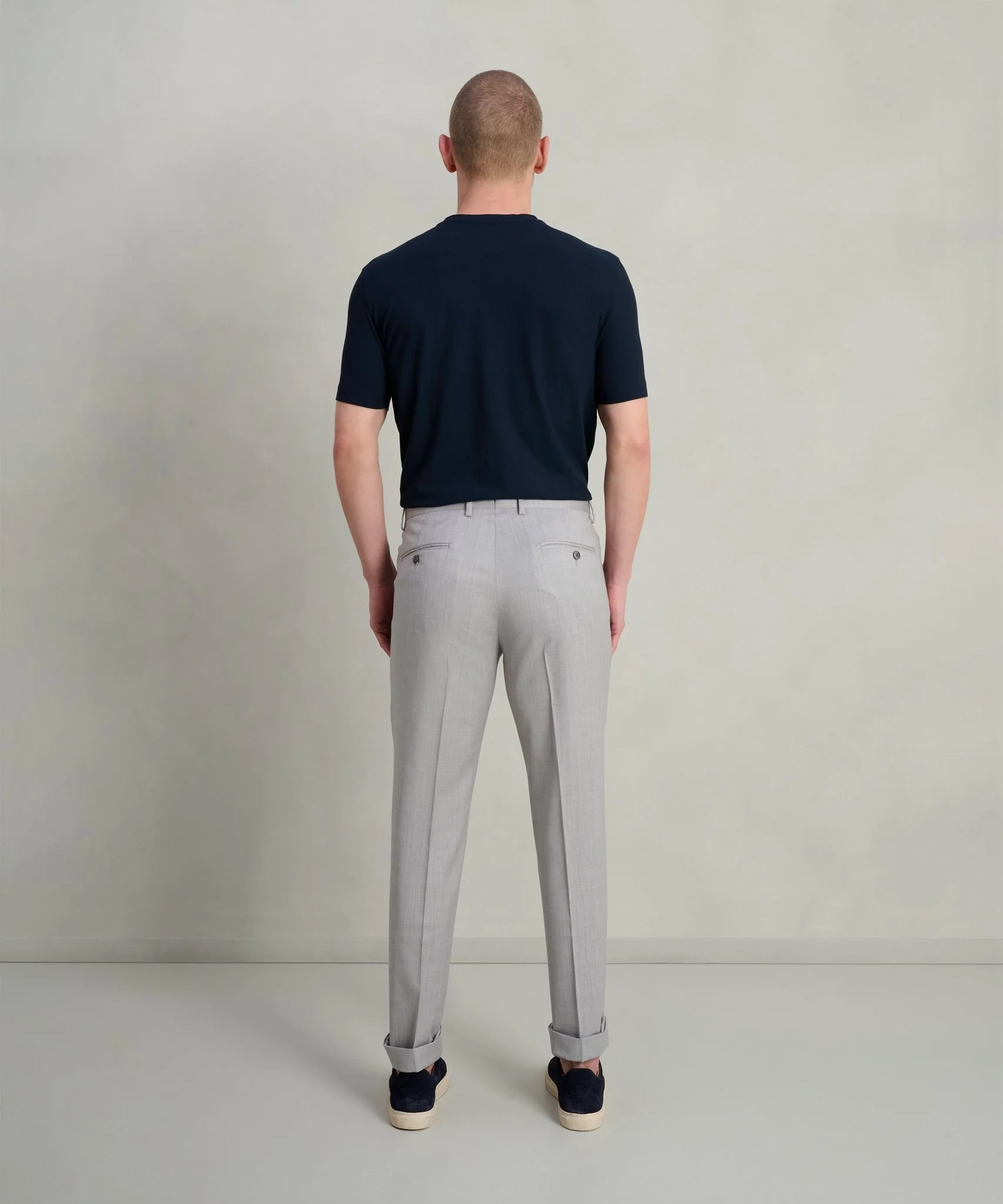 Pantalon super 130's wol lichtgrijs - Image 5