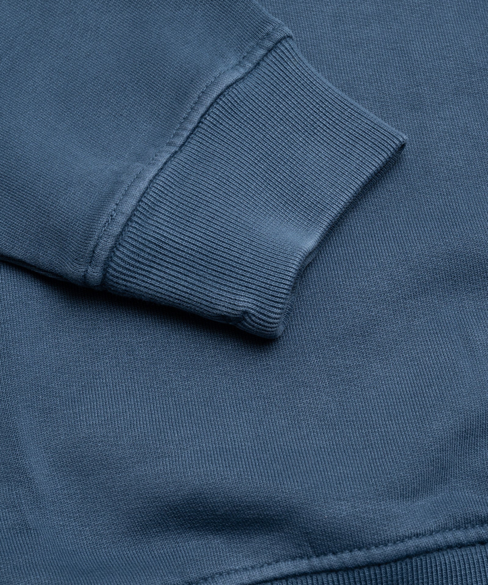 Half-zip trui garment-dyed mercerized katoen blauw - Image 3