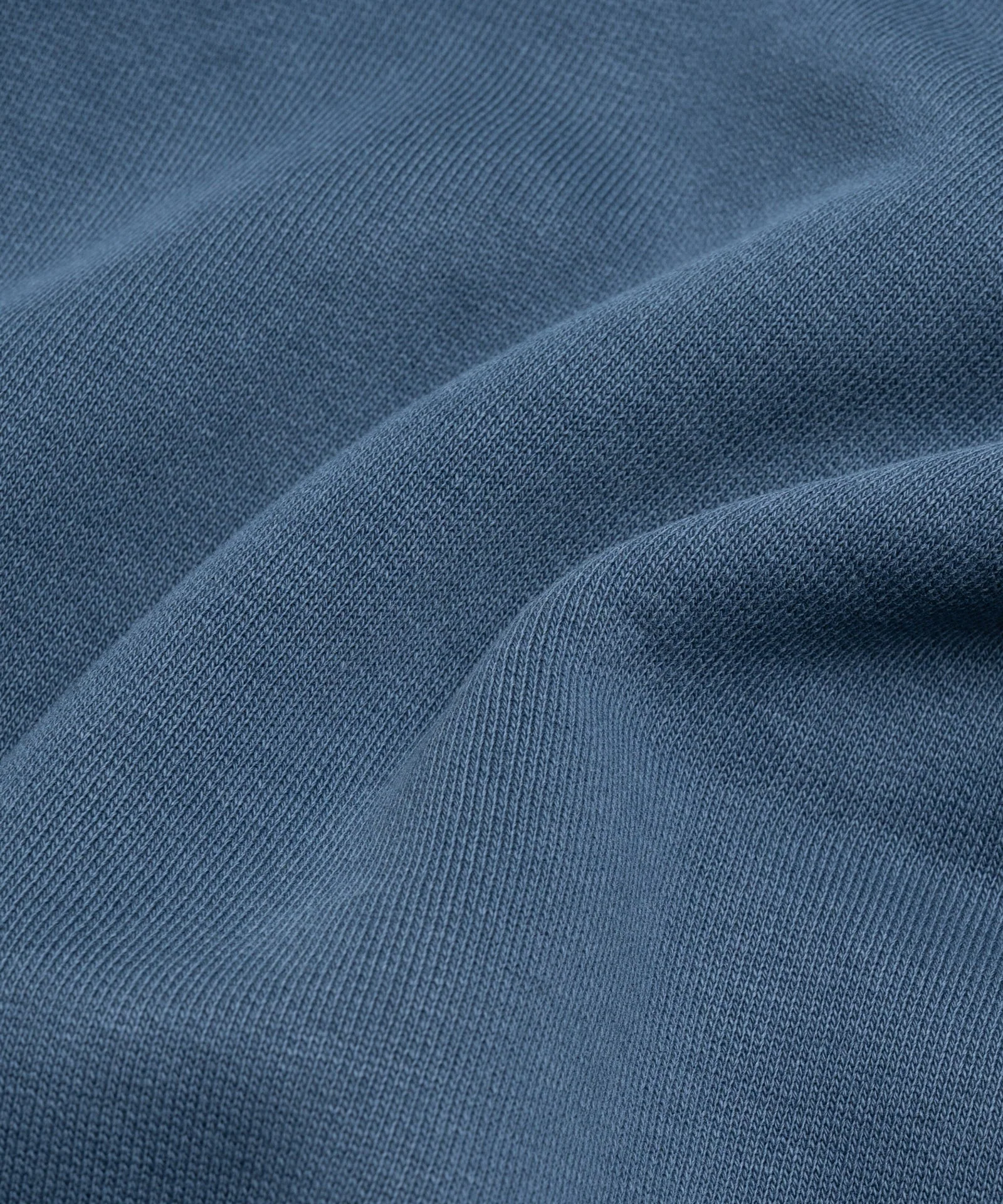 Half-zip trui garment-dyed mercerized katoen blauw - Image 6
