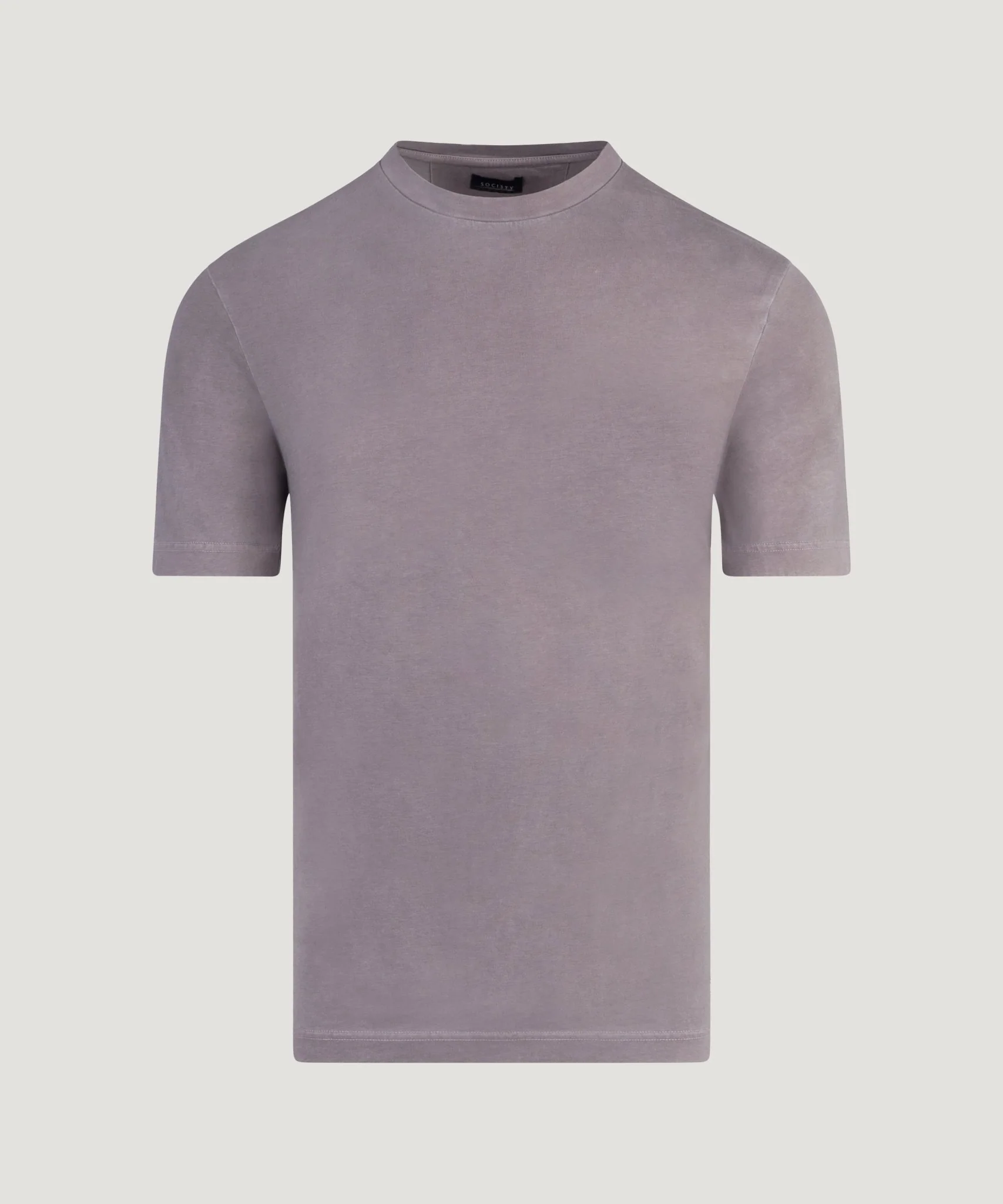 Jersey T-shirt garment-dyed katoen taupe