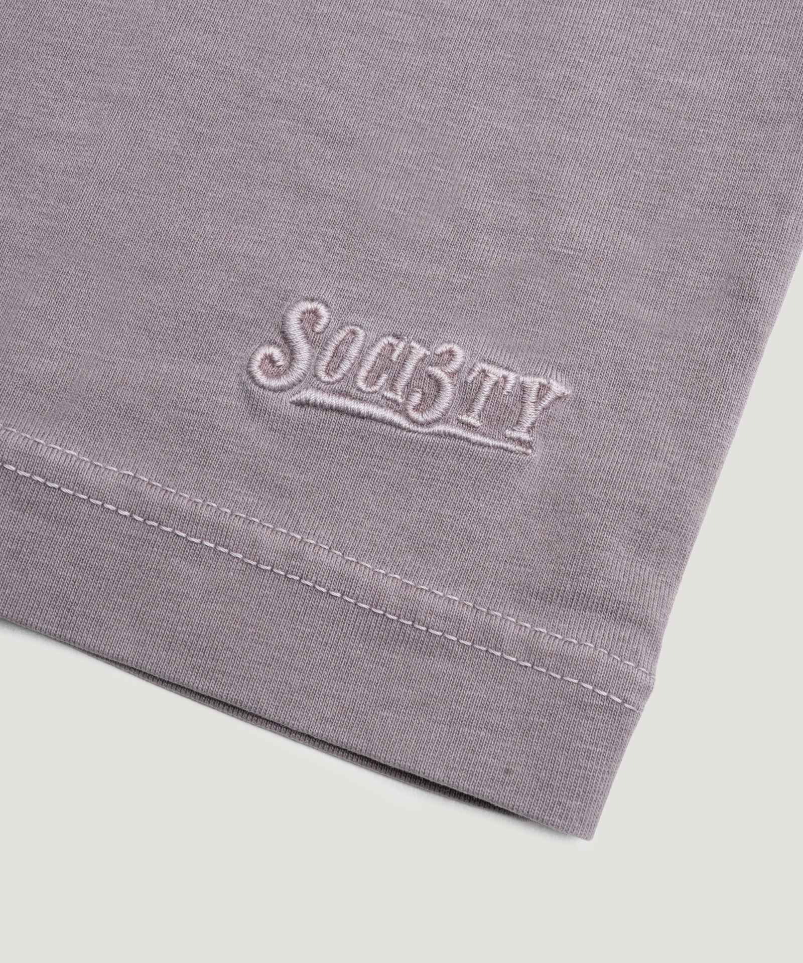 Jersey T-shirt garment-dyed katoen taupe - Image 3