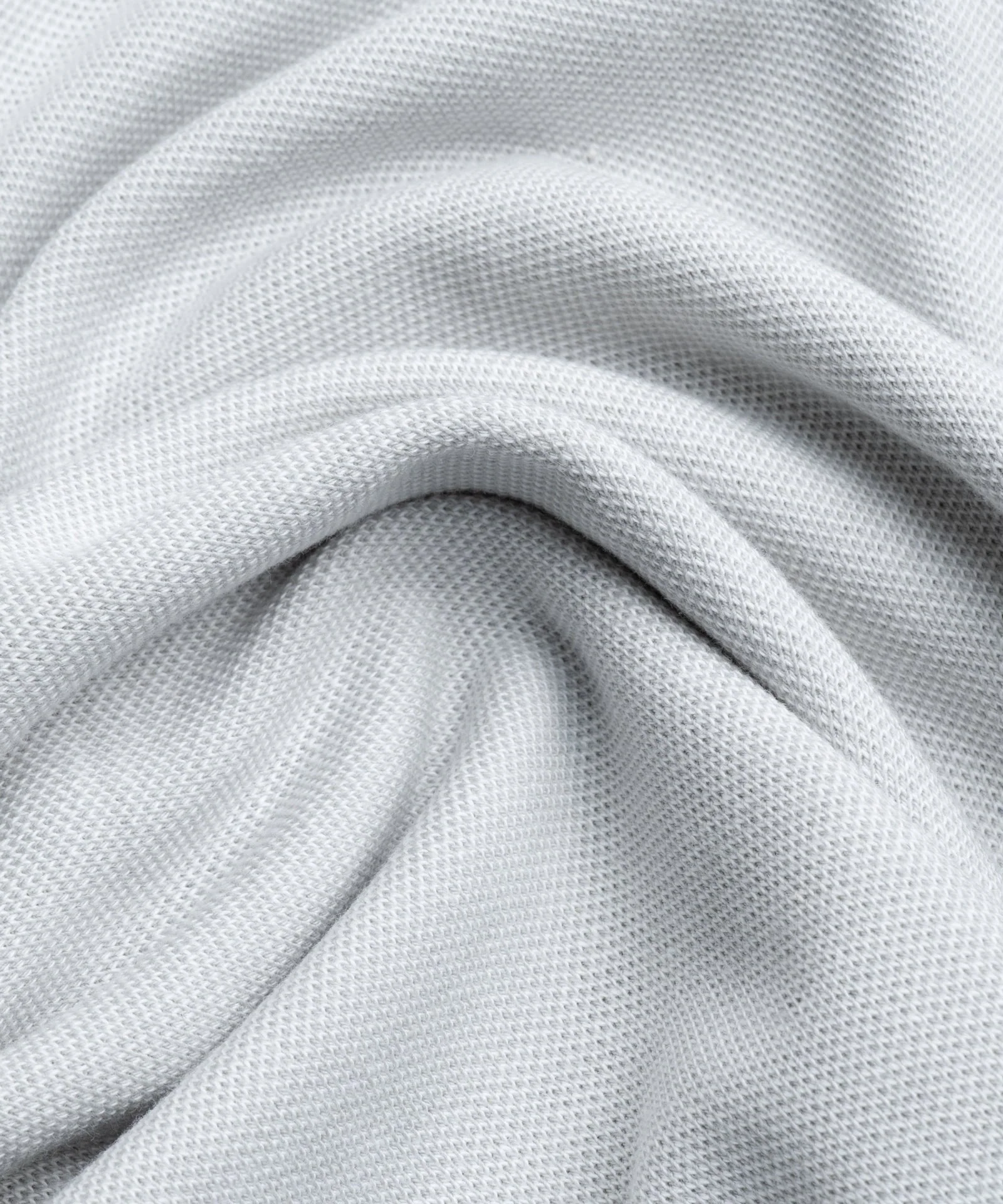 Polo piqué stretch lichtgrijs - Image 5