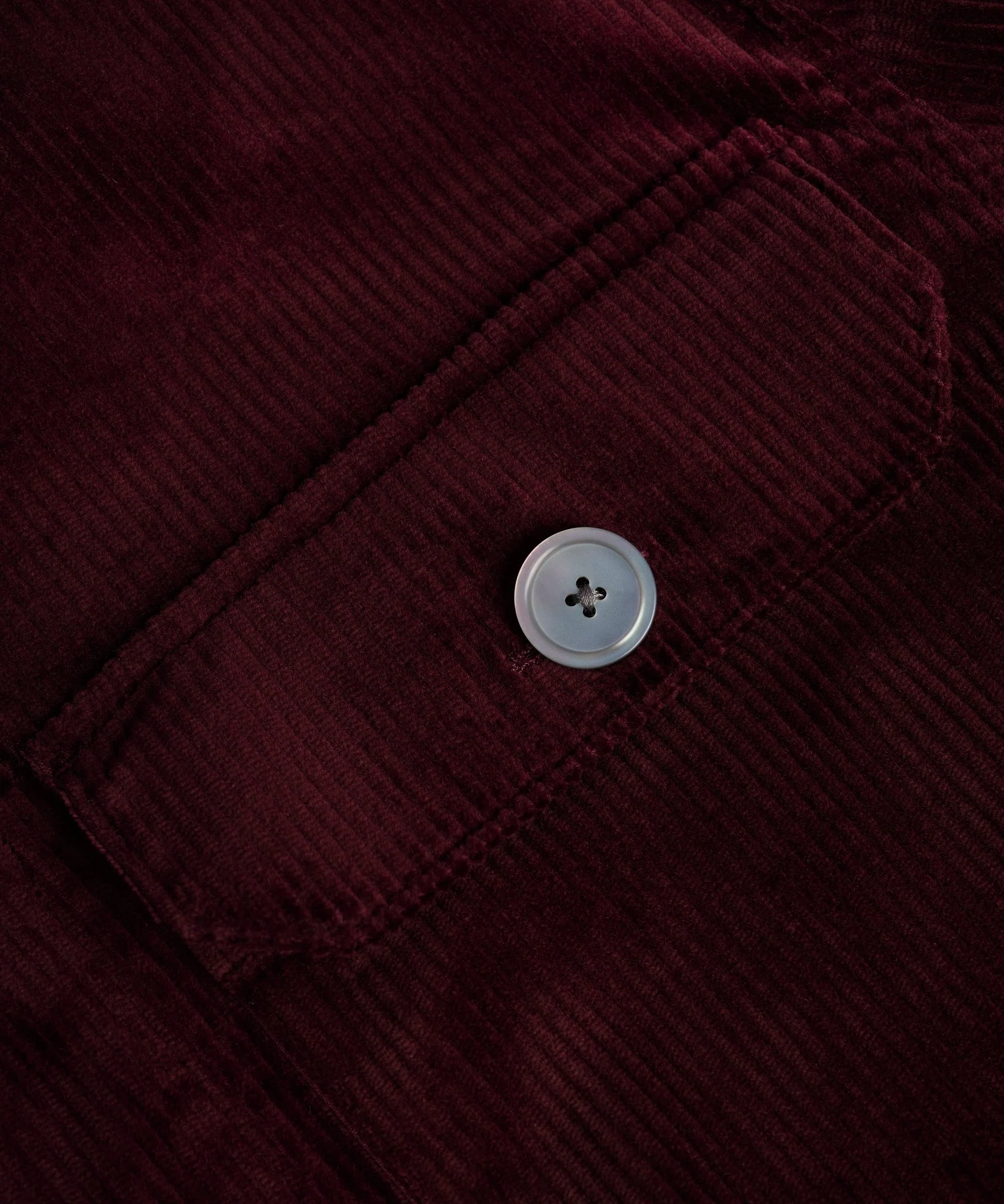 Overshirt katoen ribcord bordeauxrood (woven by Pontoglio) - Image 6
