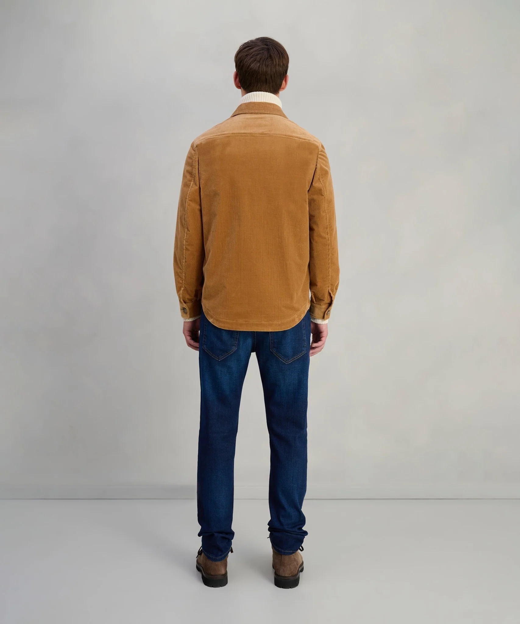 Overshirt katoen ribcord bruin (woven by Pontoglio) - Image 5