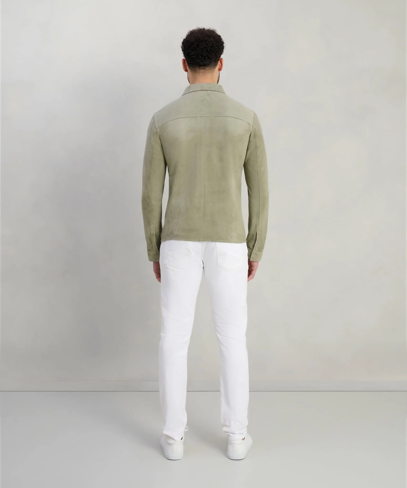 Overshirt suède bamboe groen - Image 5