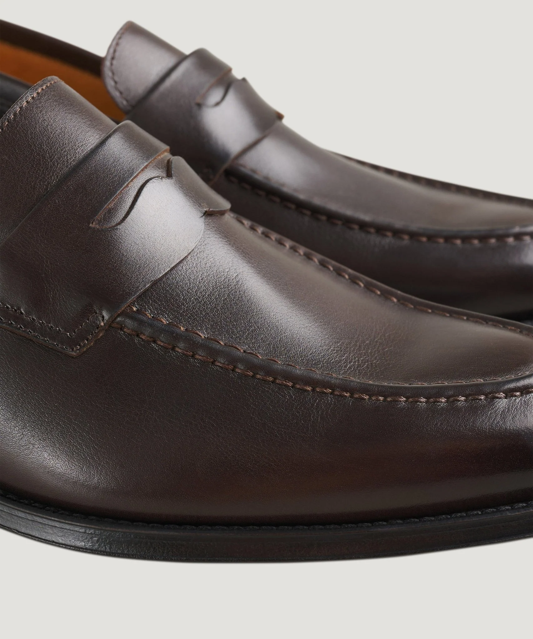 Penny loafer leer donkerbruin - Image 3