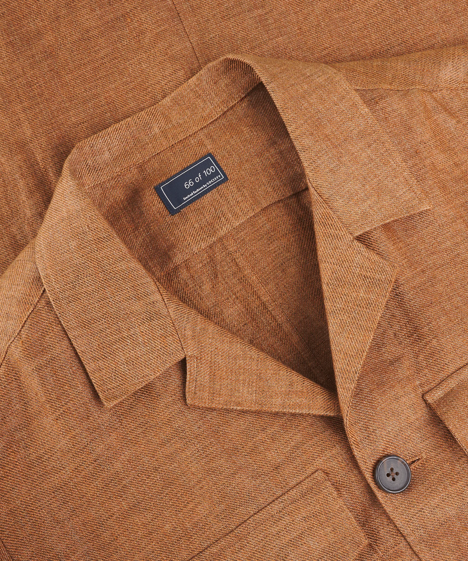 Safari jacket linnen roestbruin - Image 2
