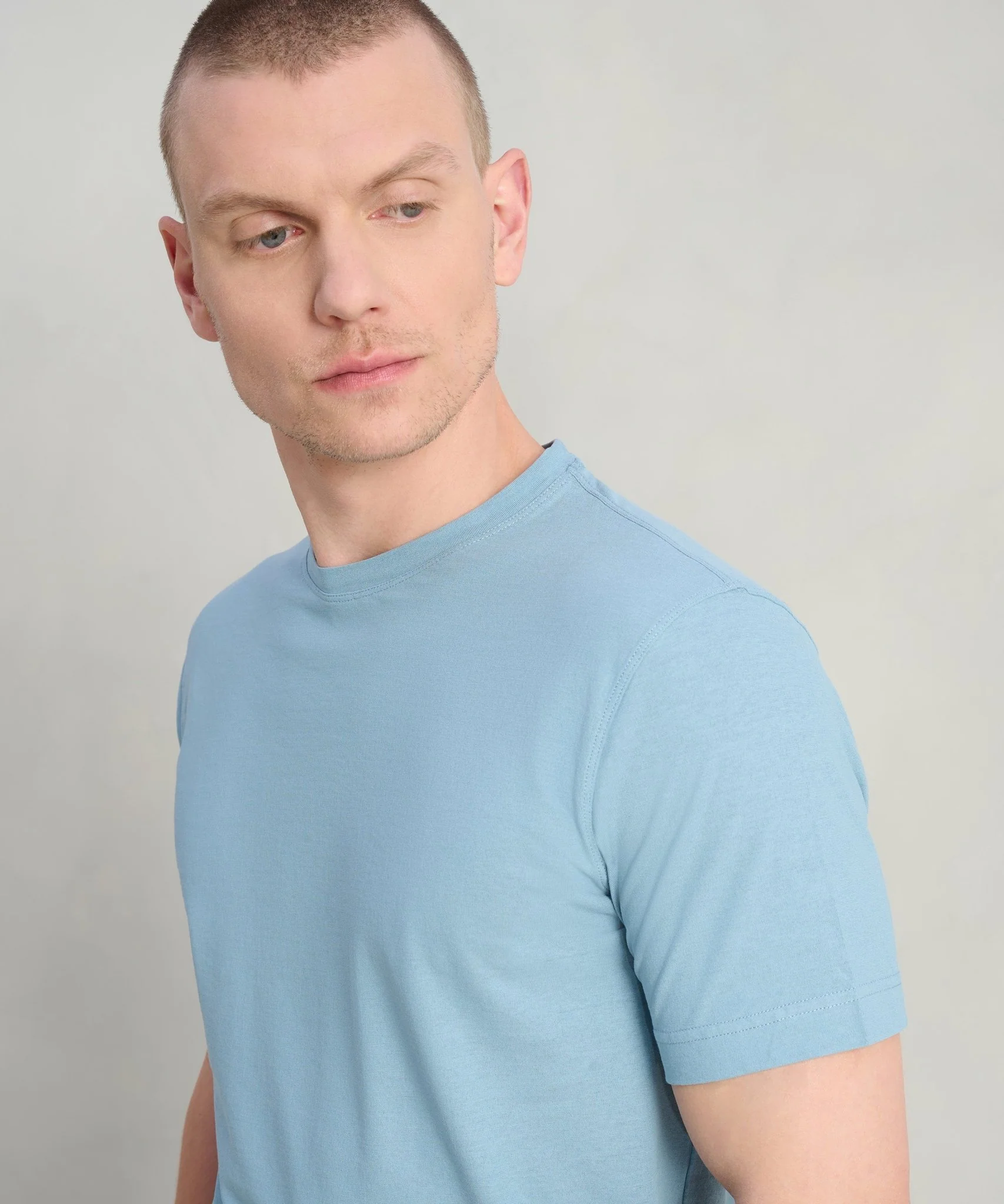 T-shirt Cool Cotton lichtblauw - Image 4