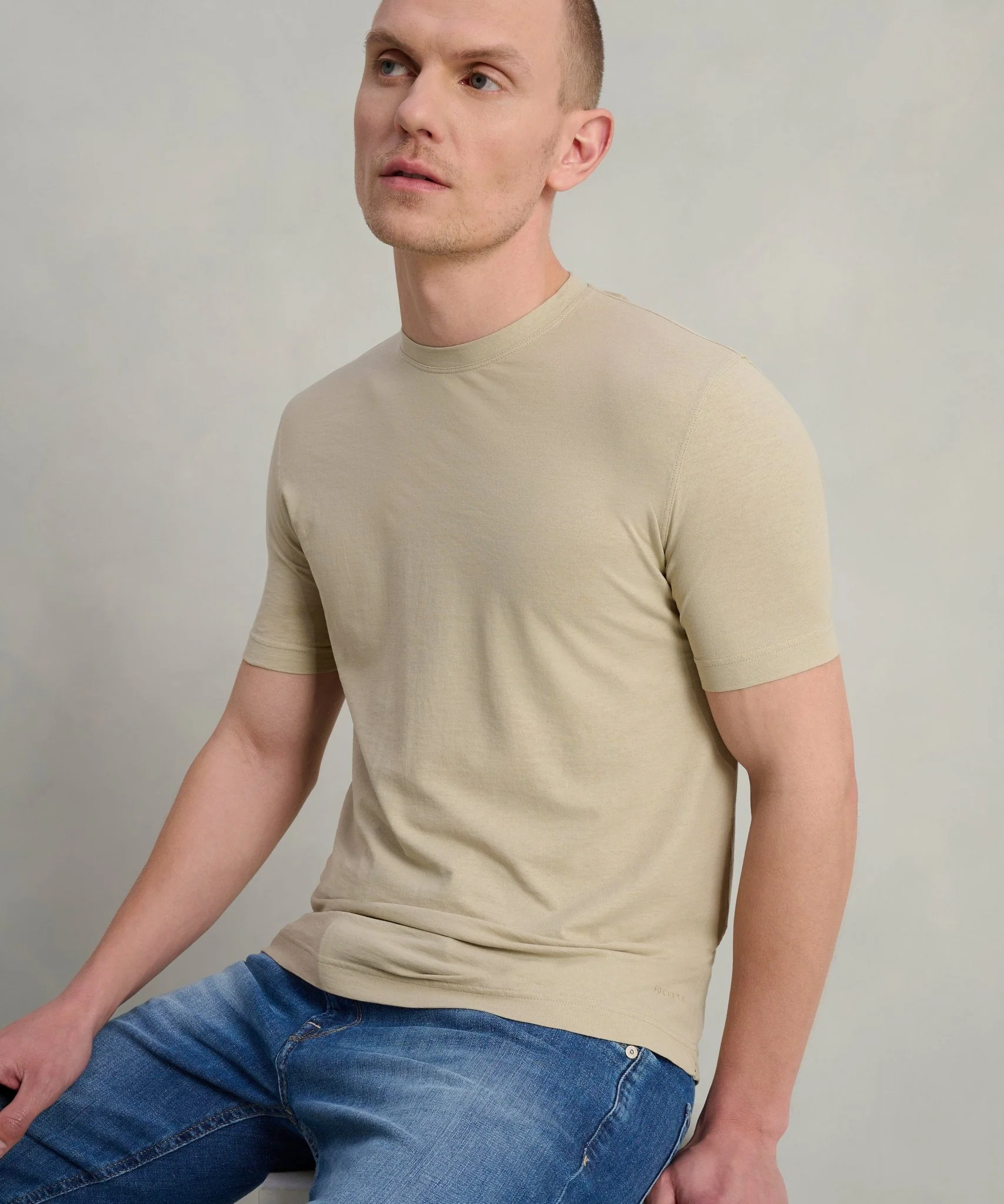 T-shirt Cool Cotton zand - Image 3
