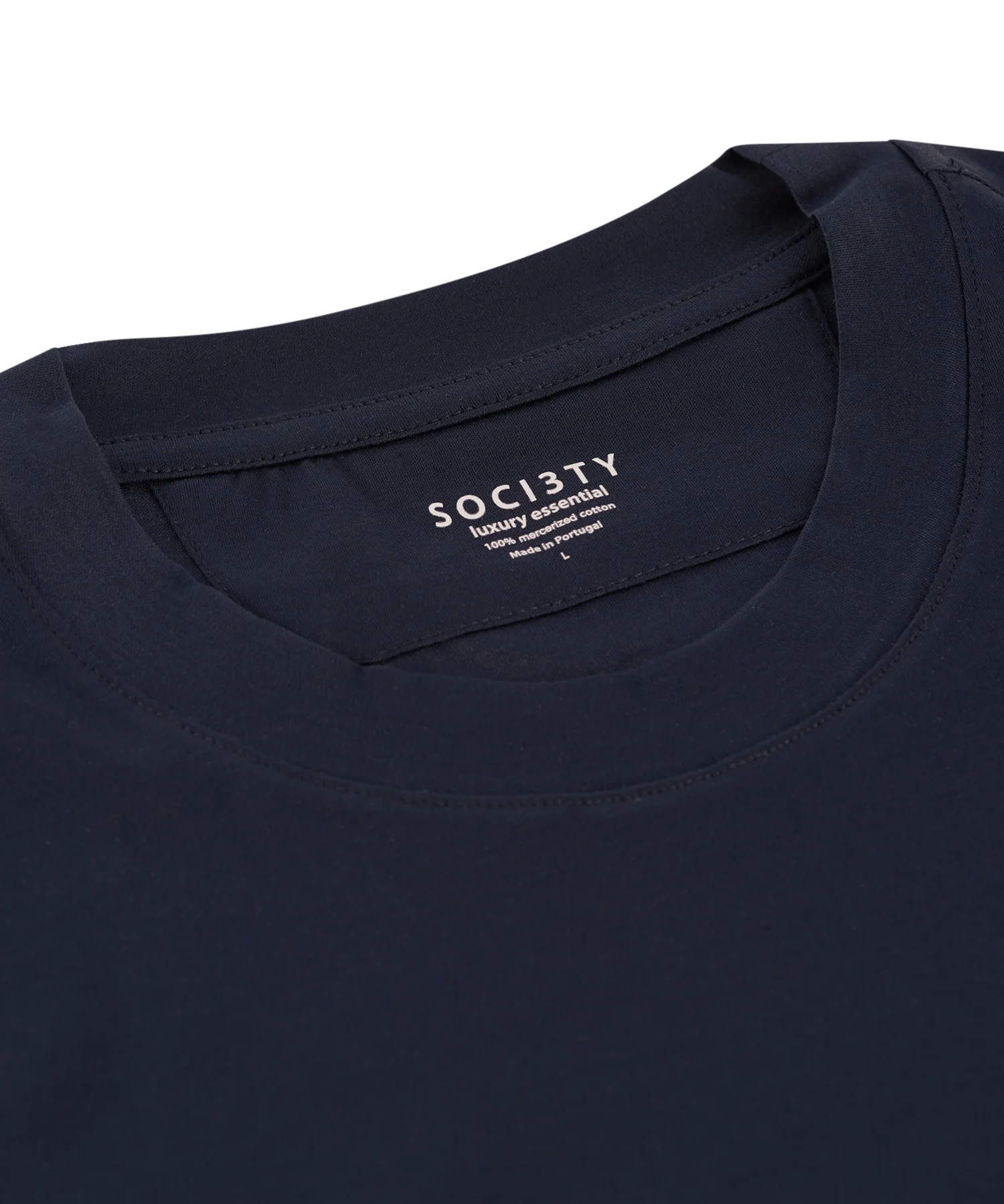 T-shirt mercerized katoen navy - Image 6