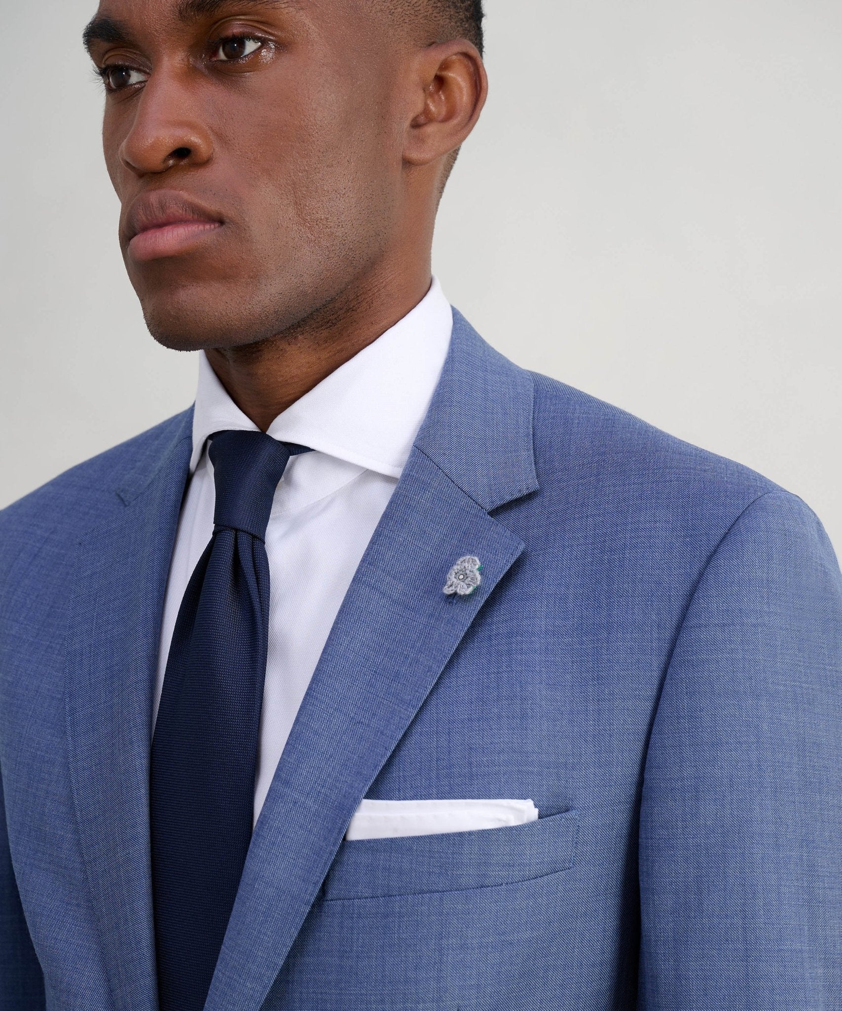 The Business Editions pak S110's sharkskin wol lichtblauw - Image 5