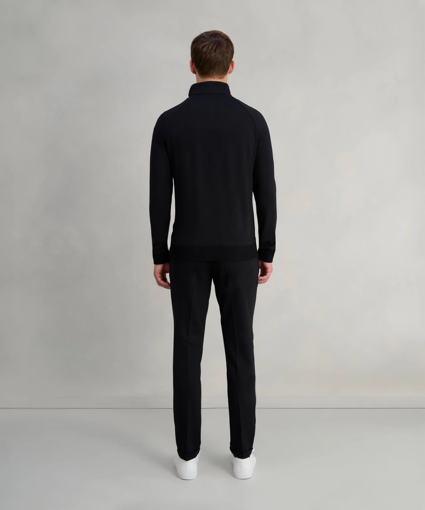 Track jacket viscosemix zwart - Image 5