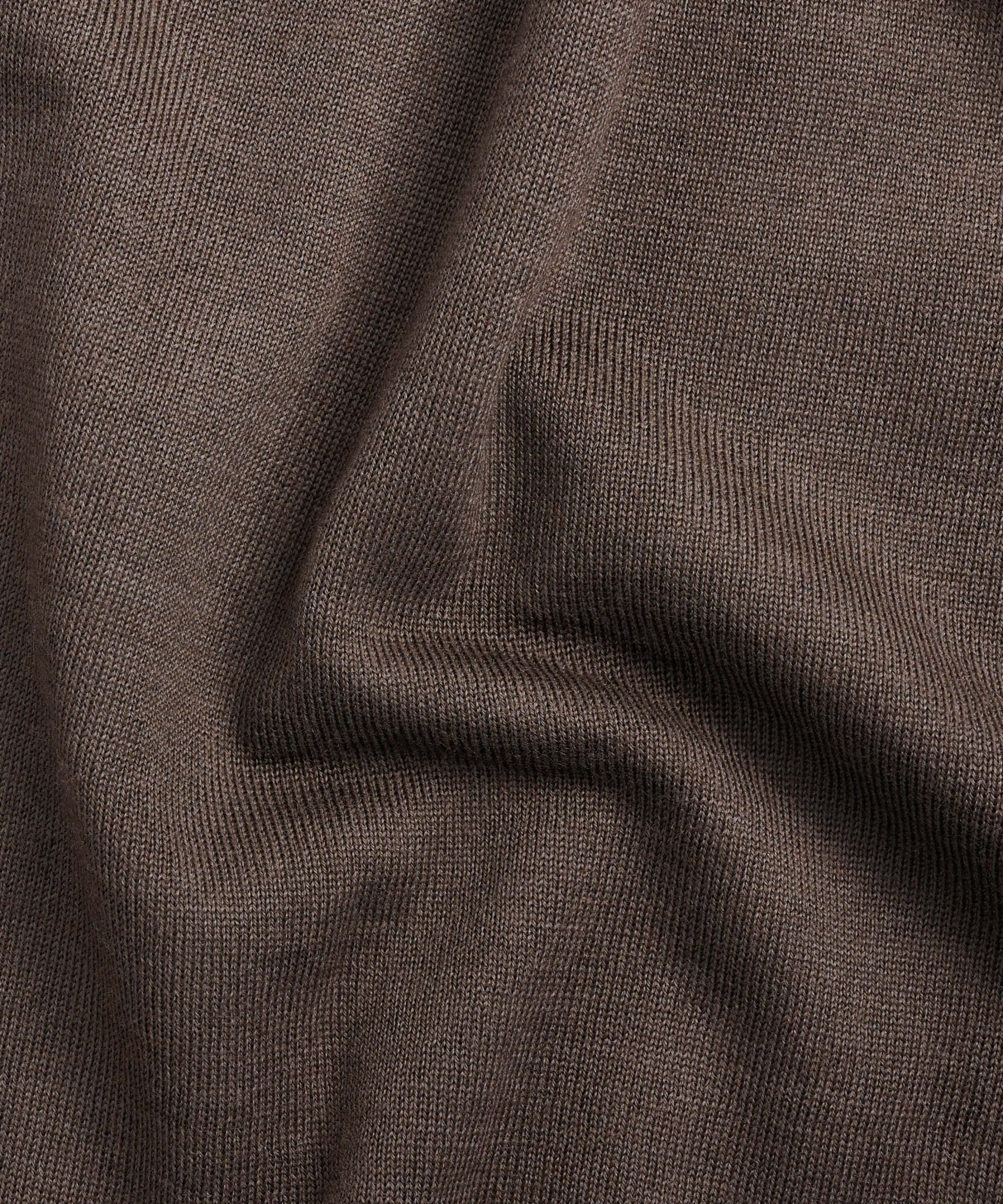 Tubular knit crewneck trui merinowol bruin - Image 2