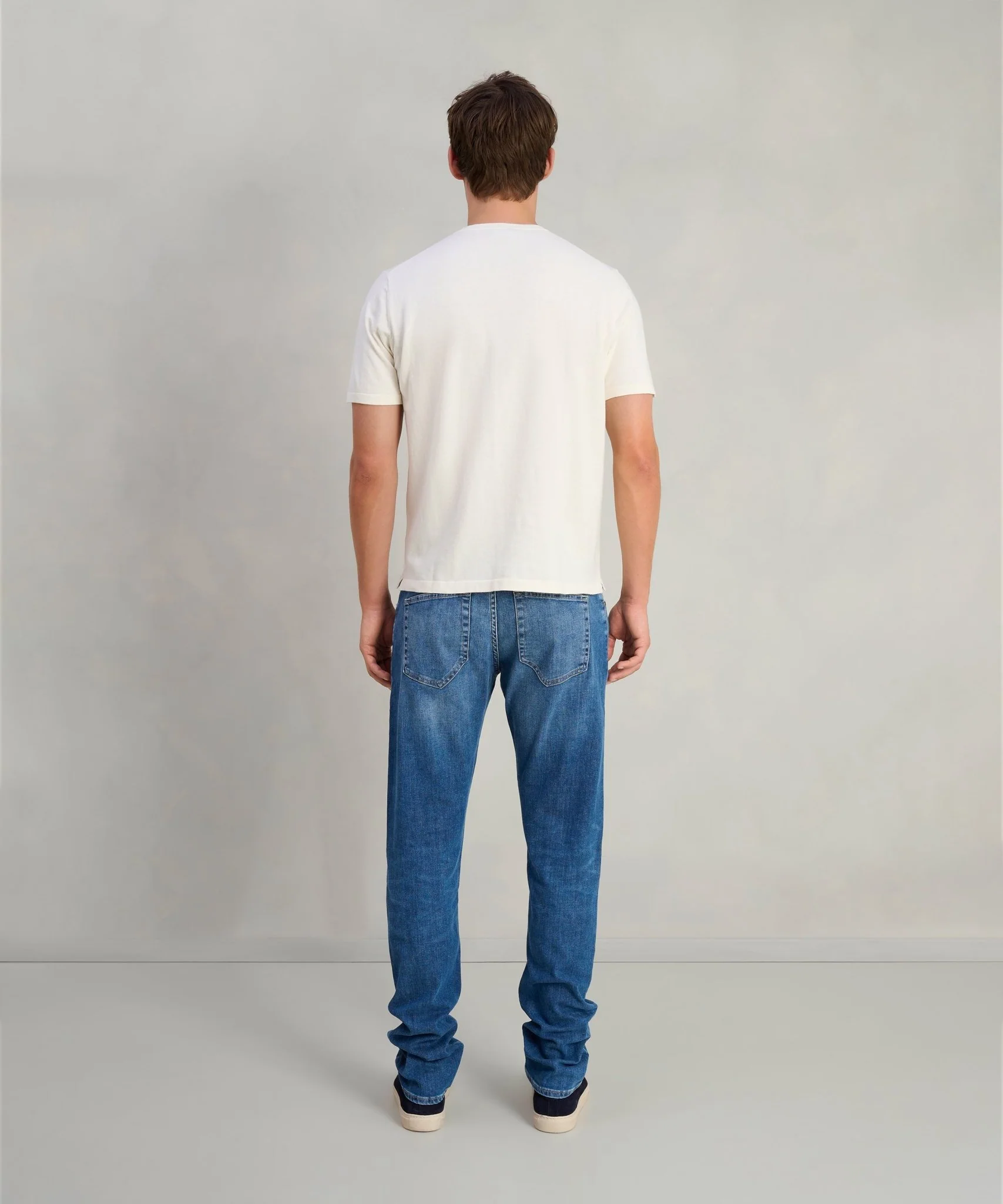 T-shirt katoen/zijde/kasjmier off-white - Image 5